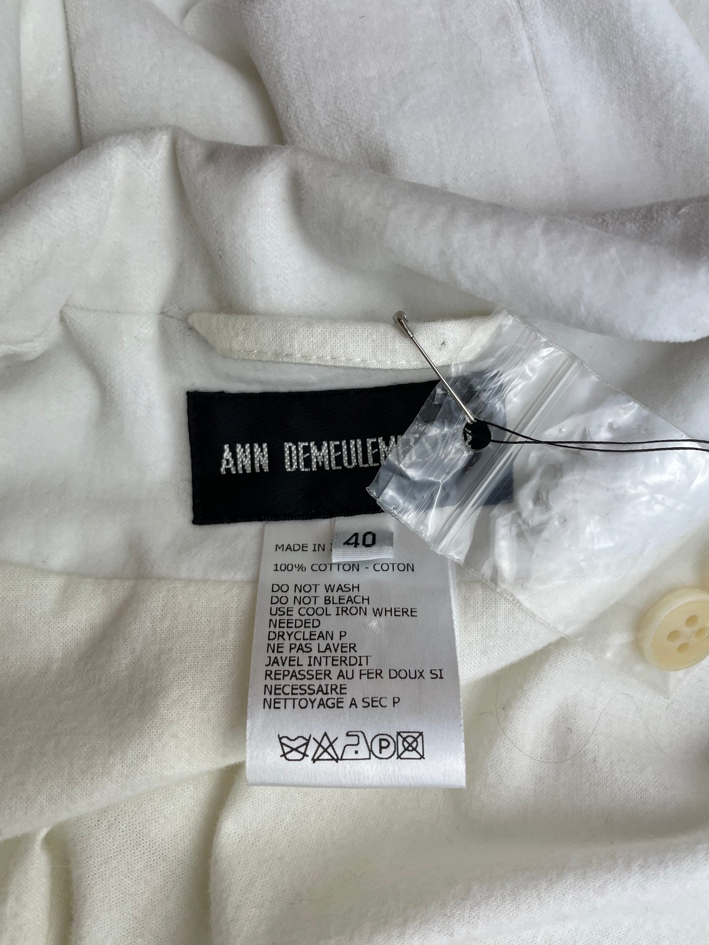 Manteau boutonné Ann Demeulemeester