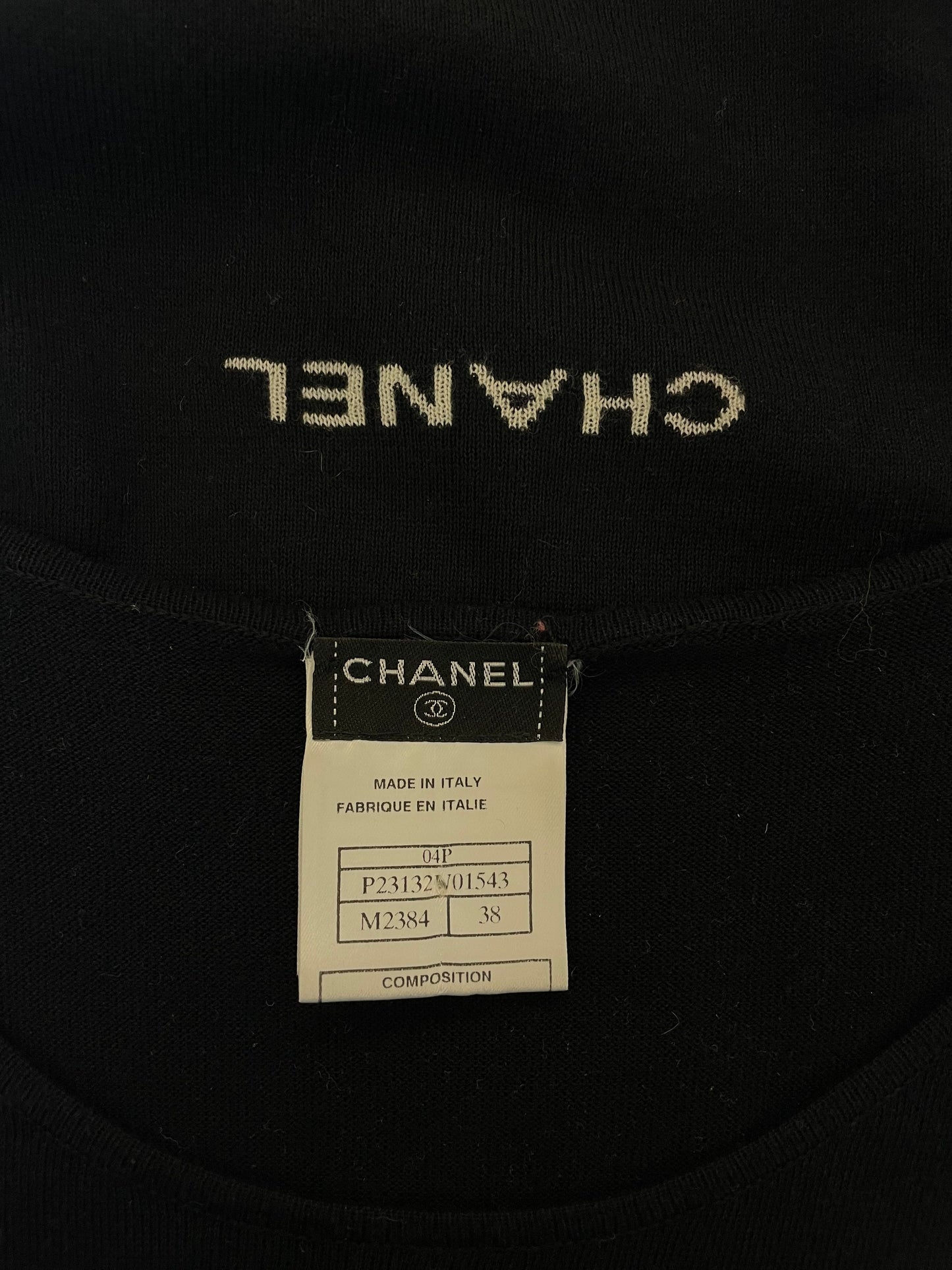 Chanel black tank top
