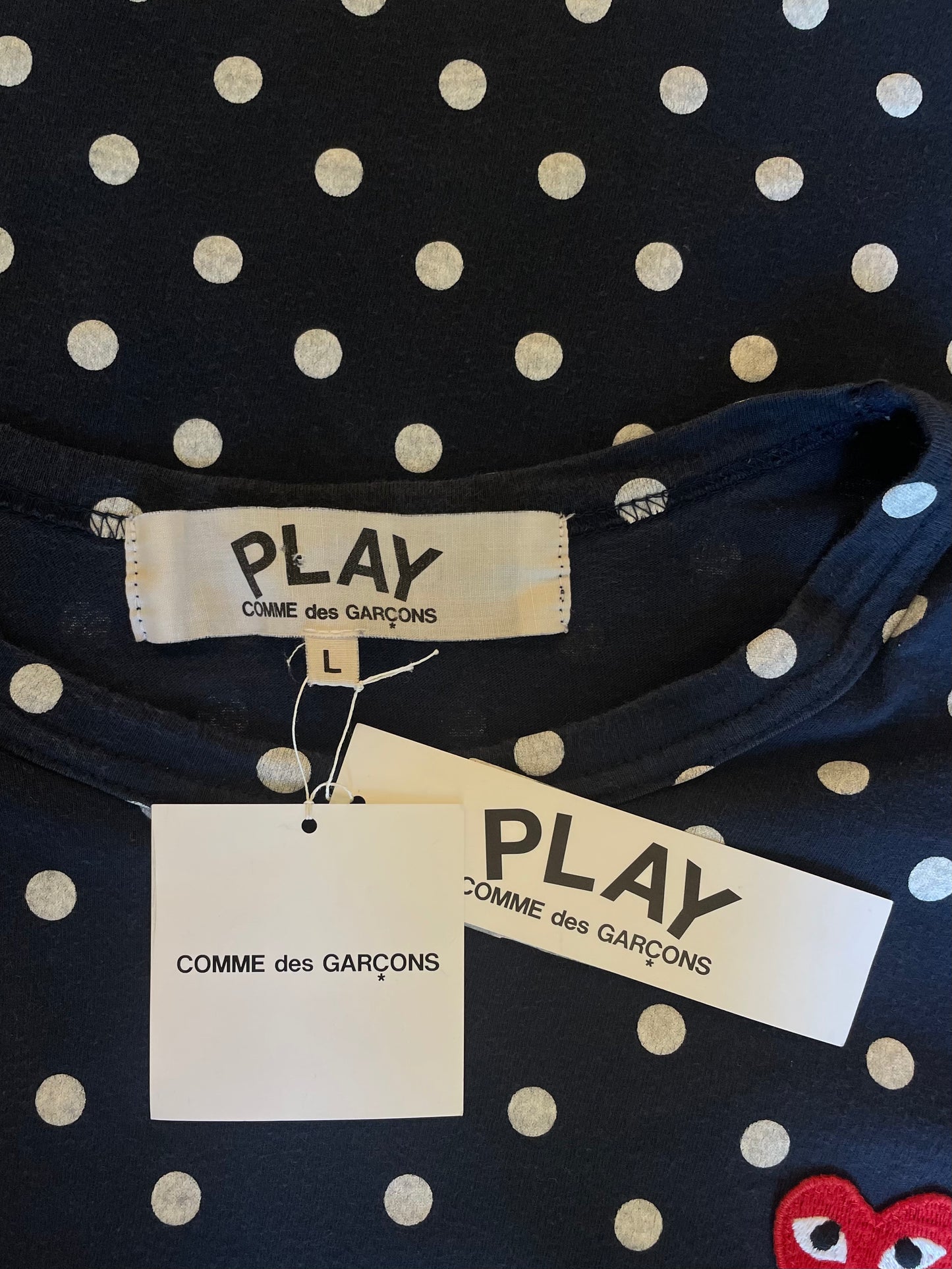 T-shirt manche longue pois Play Comme des Garçons