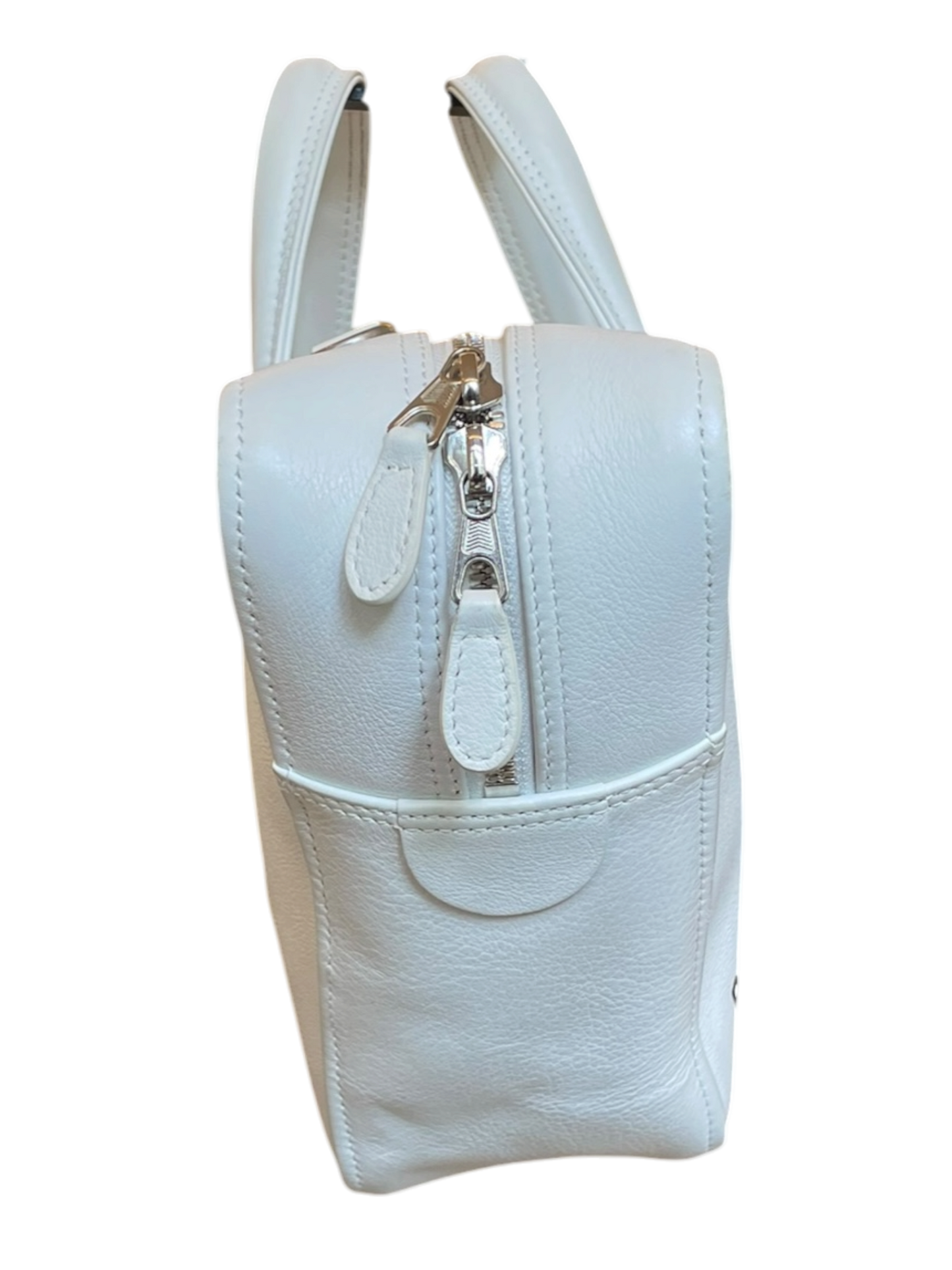 Balenciaga Triangle Bag – White Leather