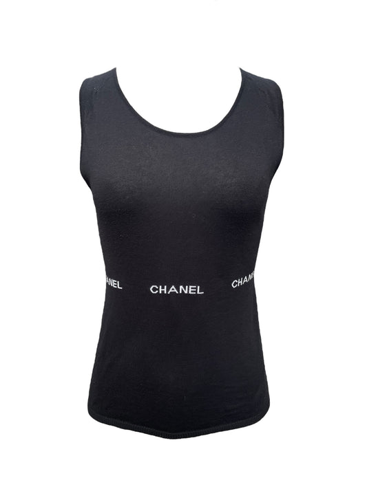 Chanel black tank top