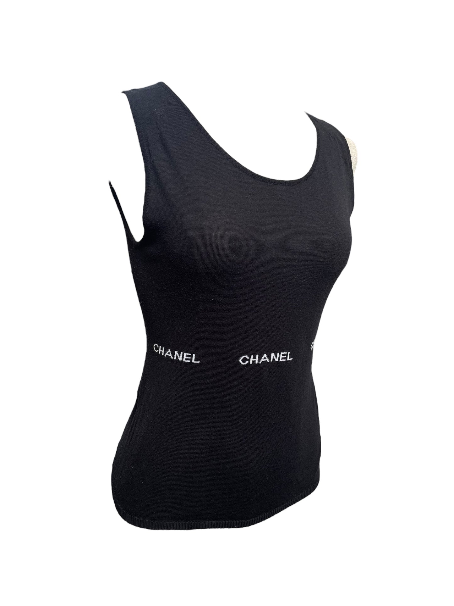 Chanel black tank top