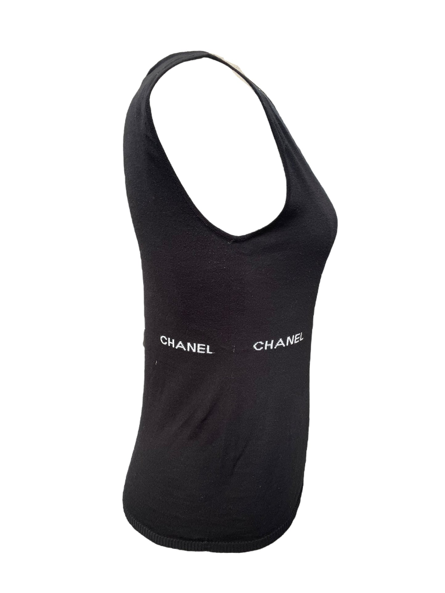 Chanel black tank top