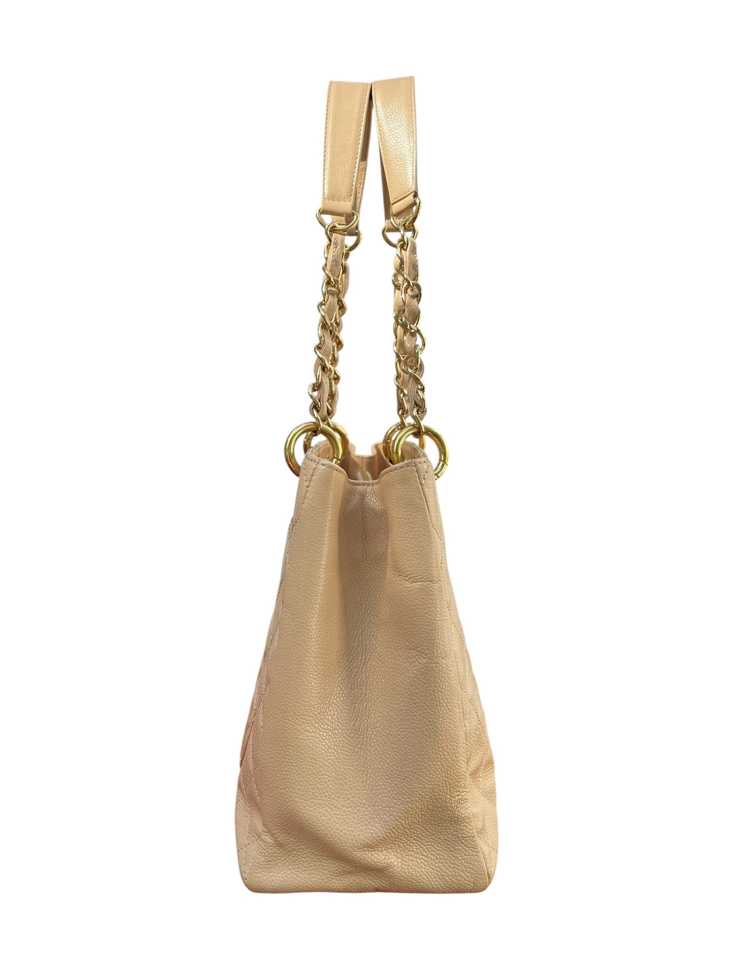 Chanel Classic Beige/Nude Quilted Leather Handbag