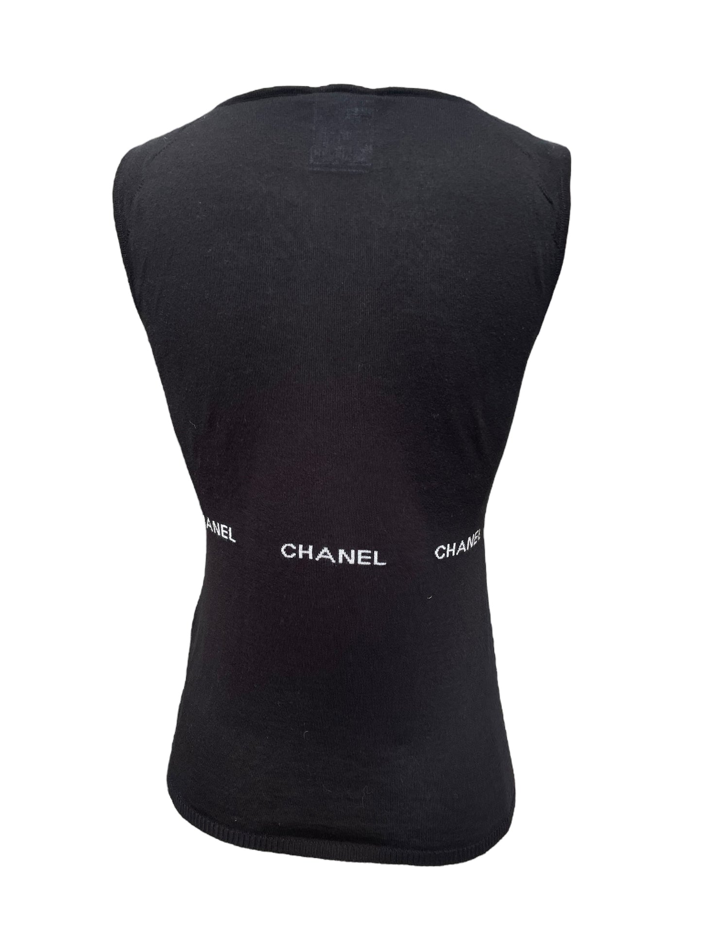 Chanel black tank top