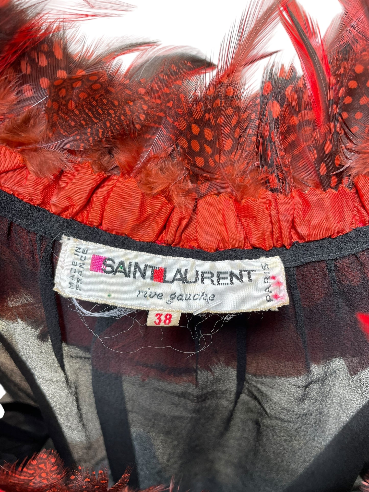 Haut à plumes Yves Saint Laurent Rive Gauche