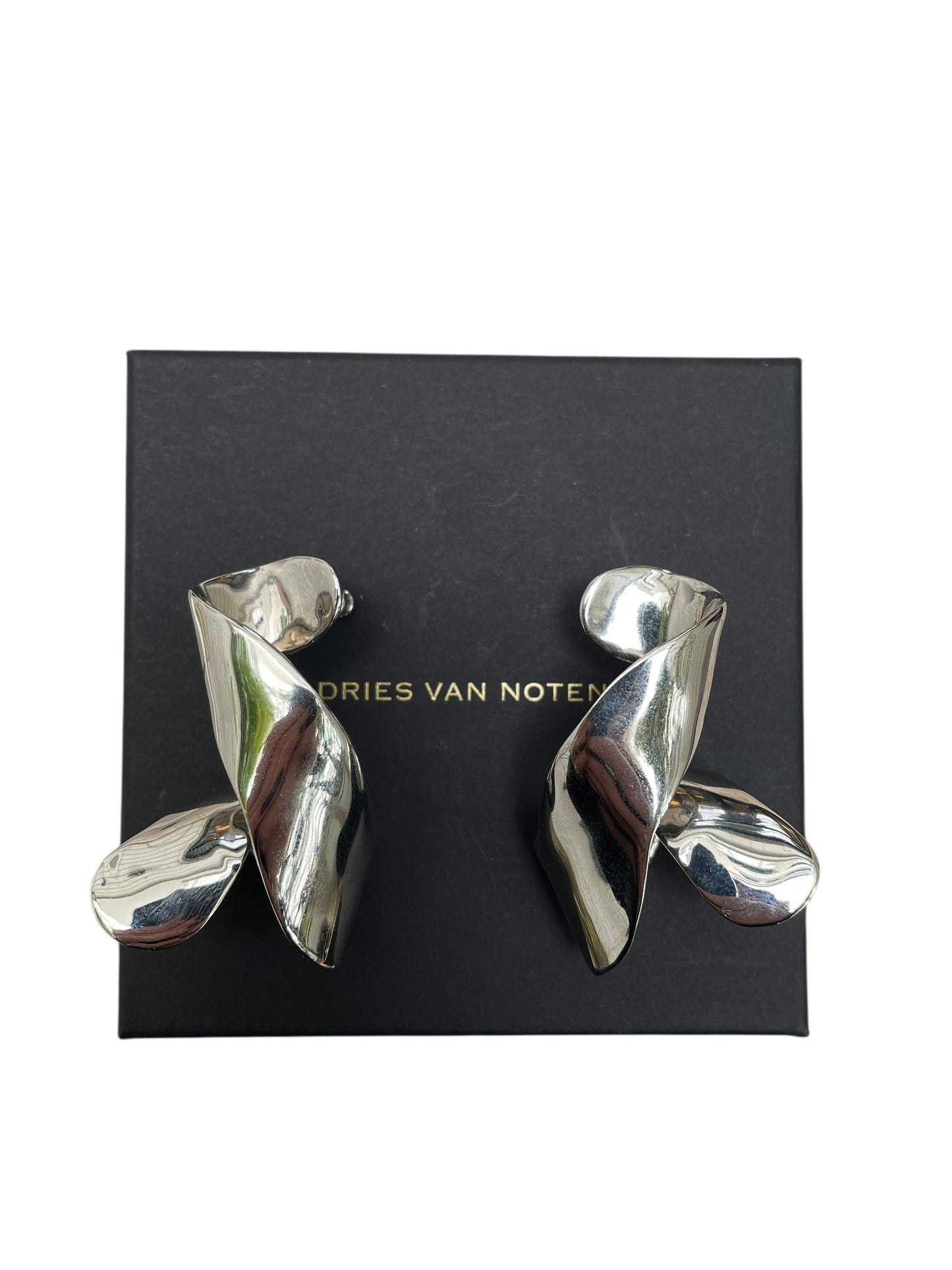 Dries Van Noten Earrings - Silver, Twisted Effect