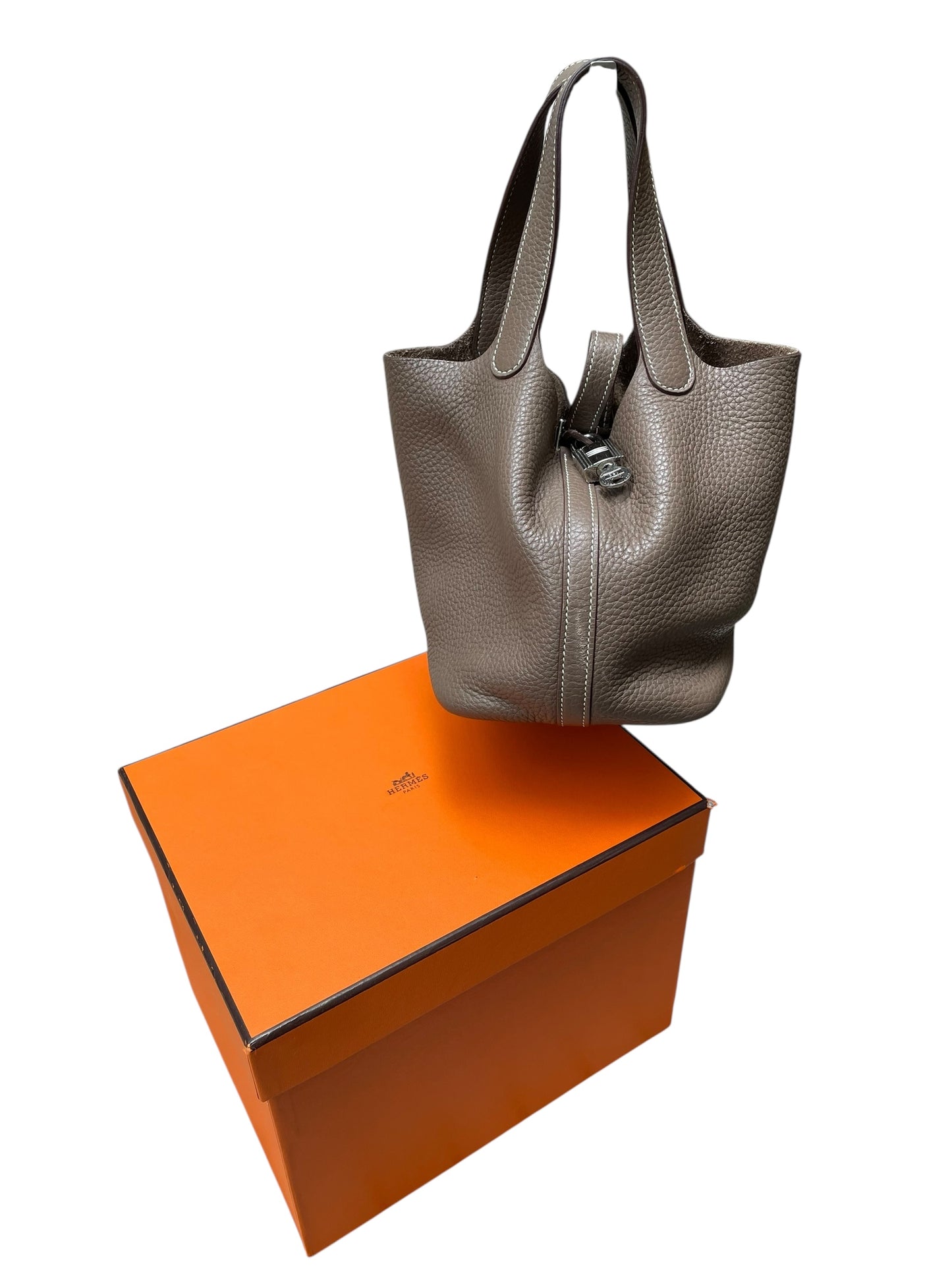 Hermes Sac Picotin 18 Etoupe Taurillon Clemence
