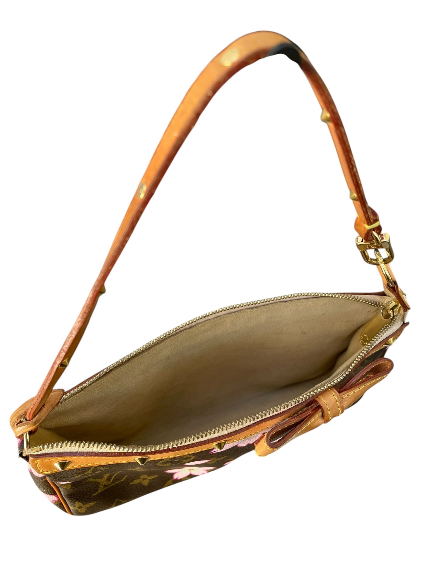 Louis Vuitton x Takashi Murakami Pochette Bag – Monogram Canvas with Pink Flowers