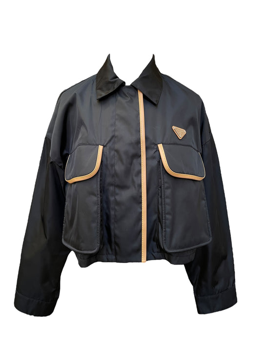 Prada black rain jacket