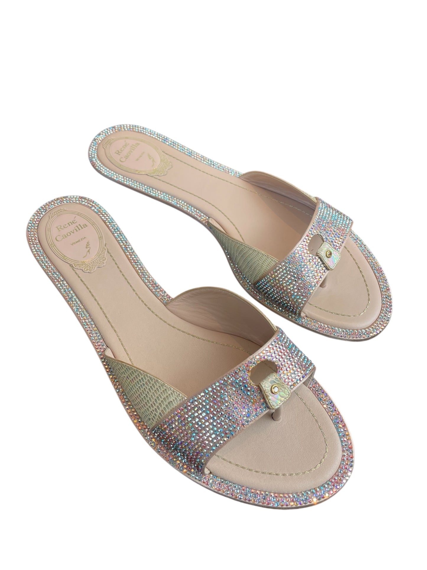 Rene Caovilla Rhinestone Sandals