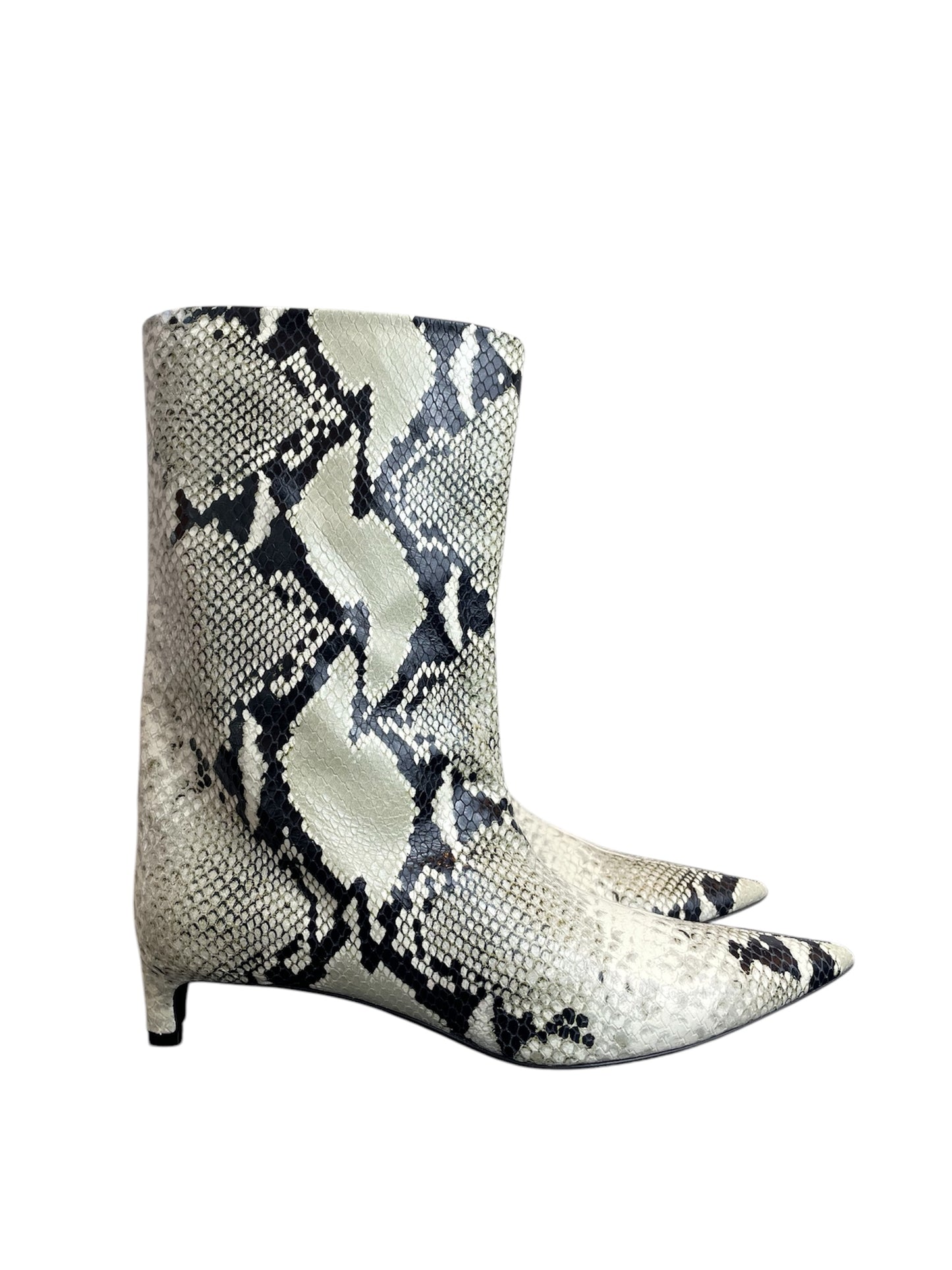 Bottines Jil Sander à imprimé serpent