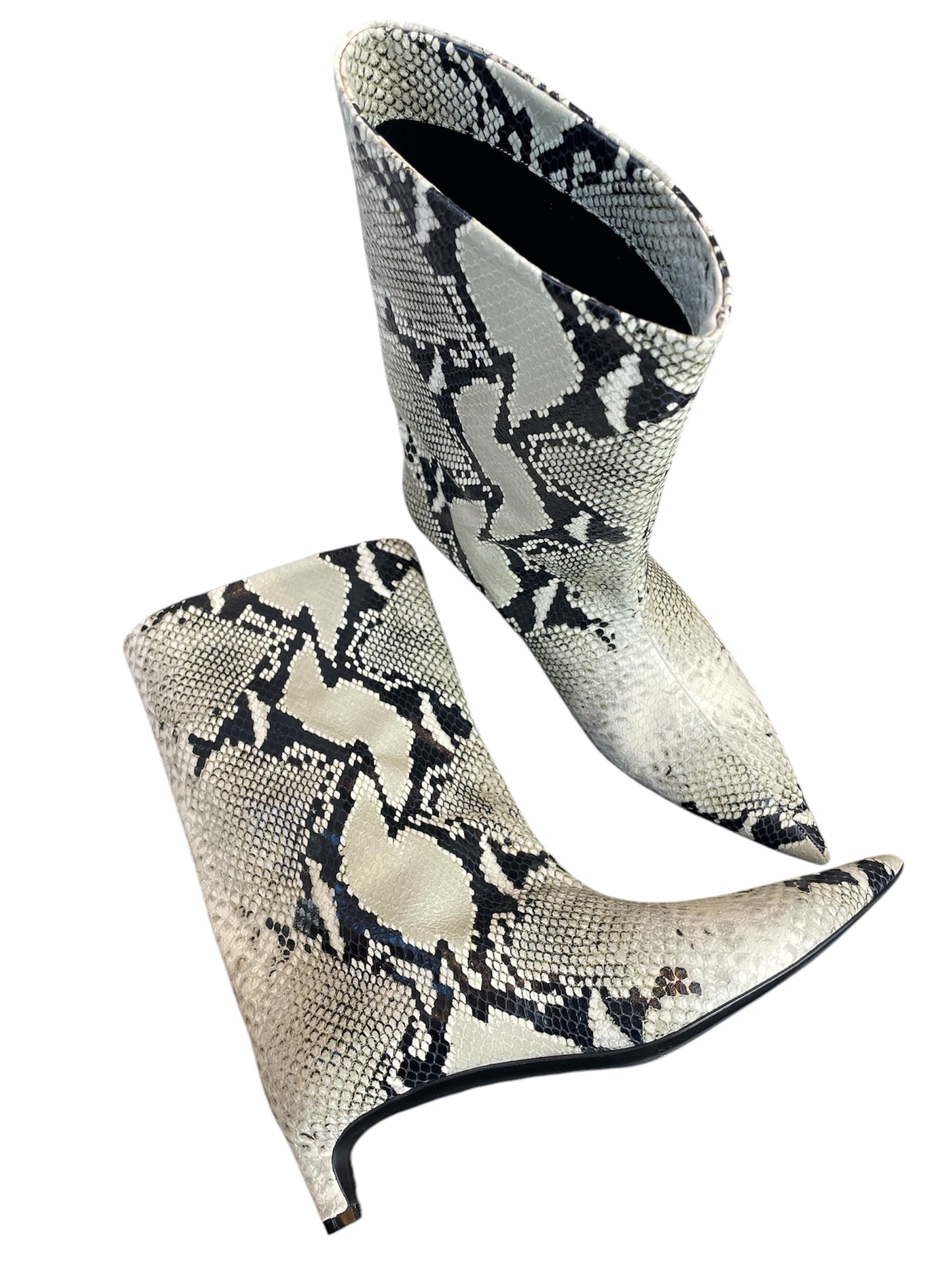 Bottines Jil Sander à imprimé serpent