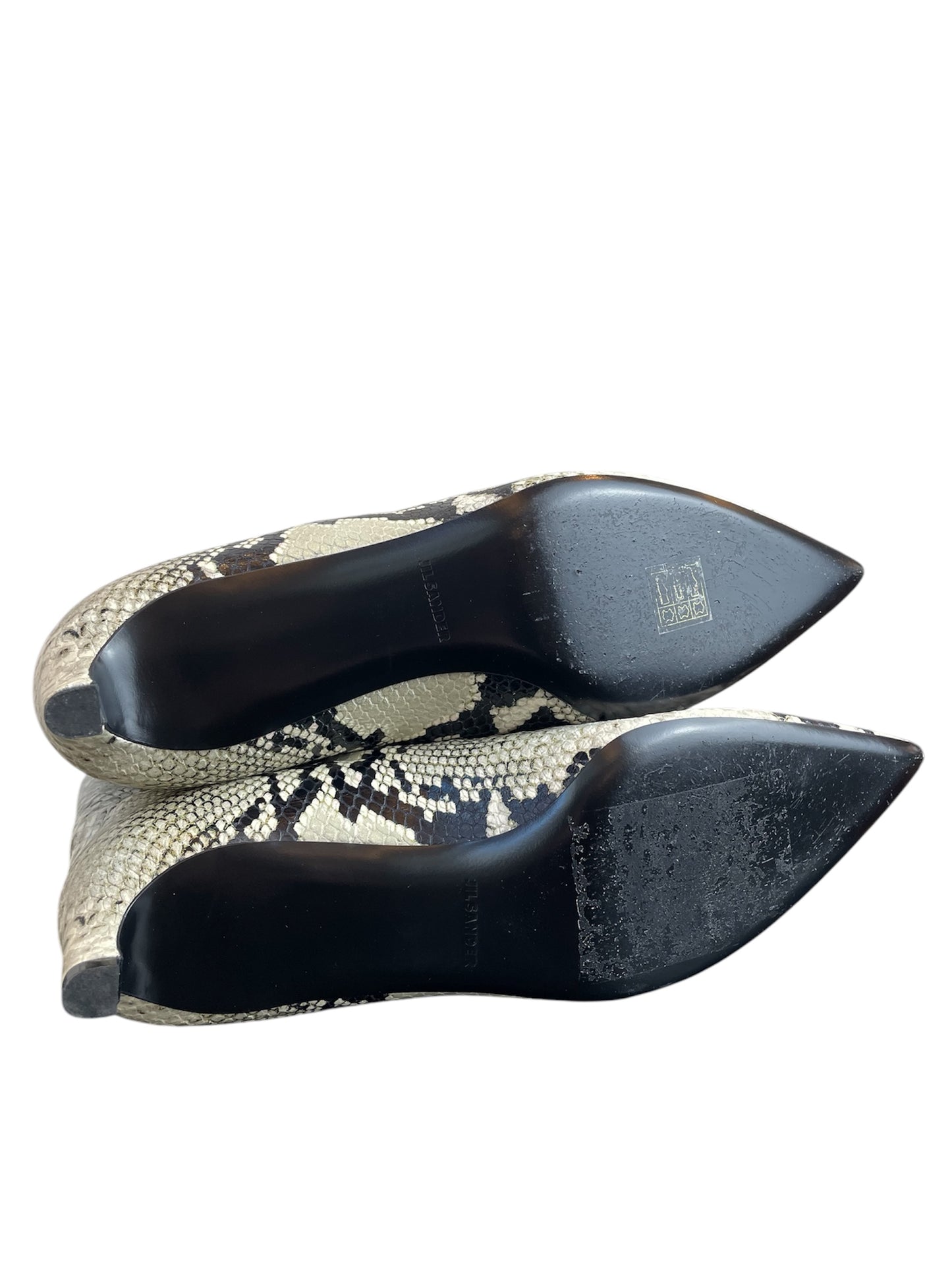 Bottines Jil Sander à imprimé serpent