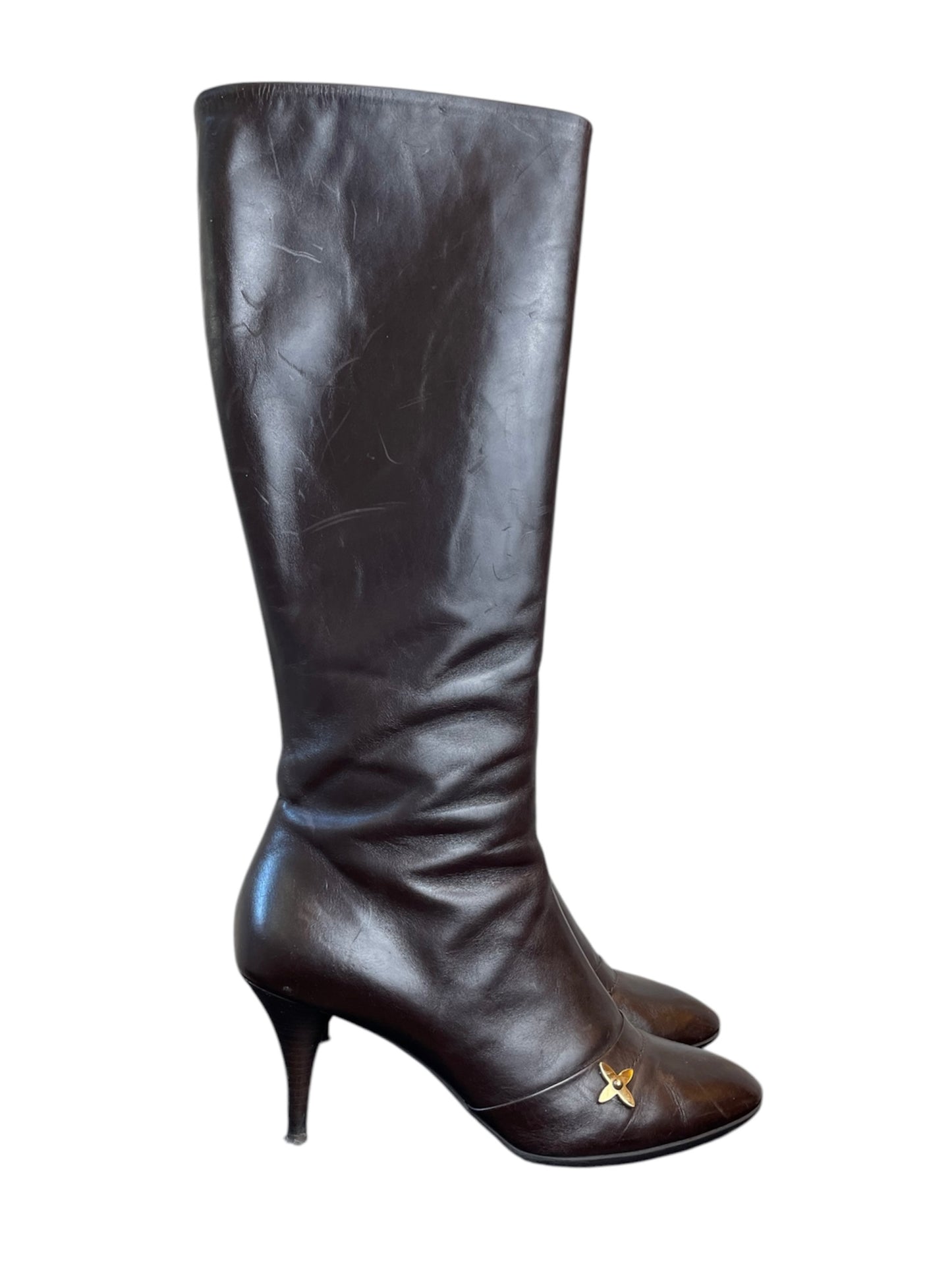 Bottes en cuir Louis Vuitton