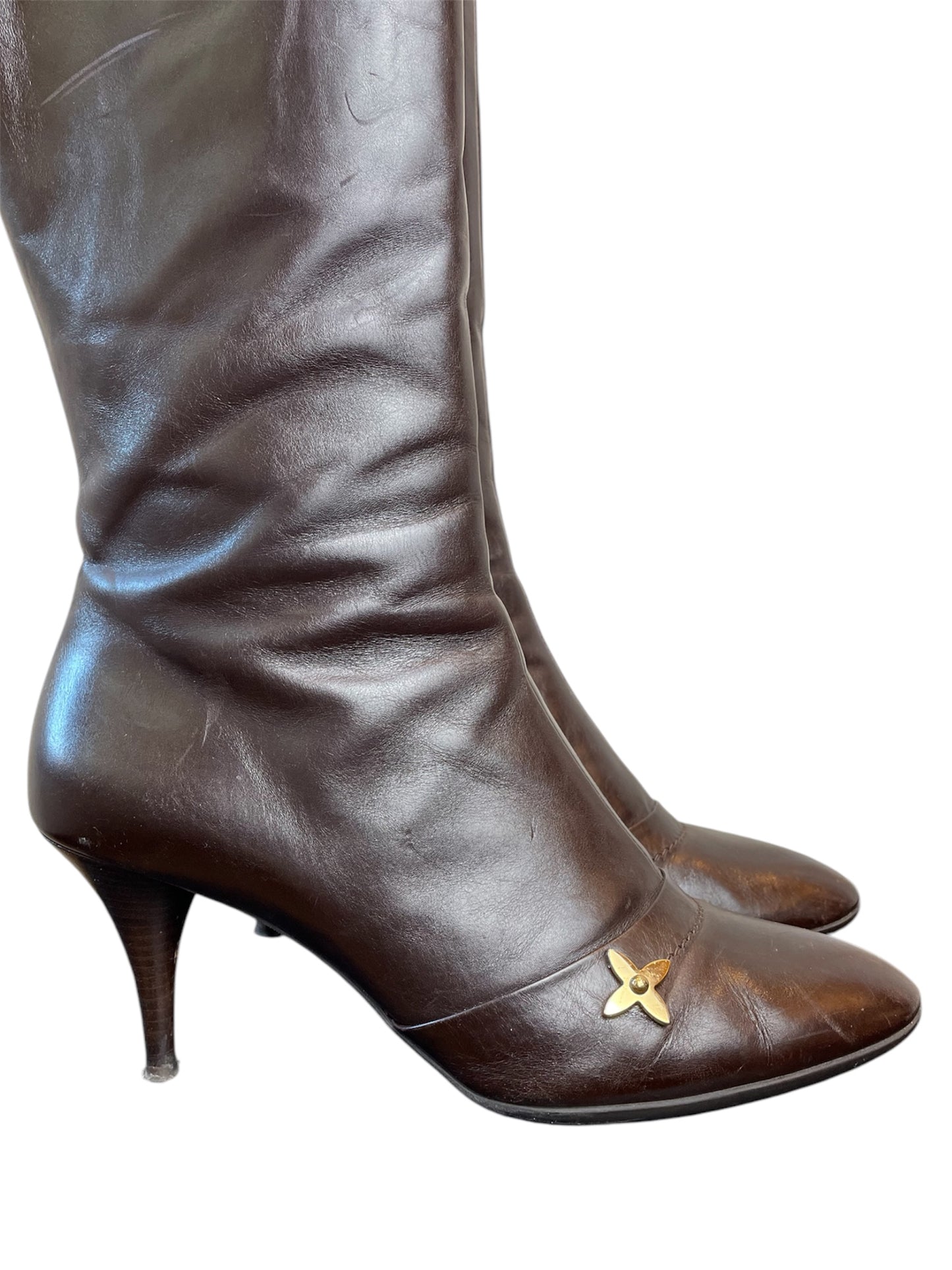Bottes en cuir Louis Vuitton