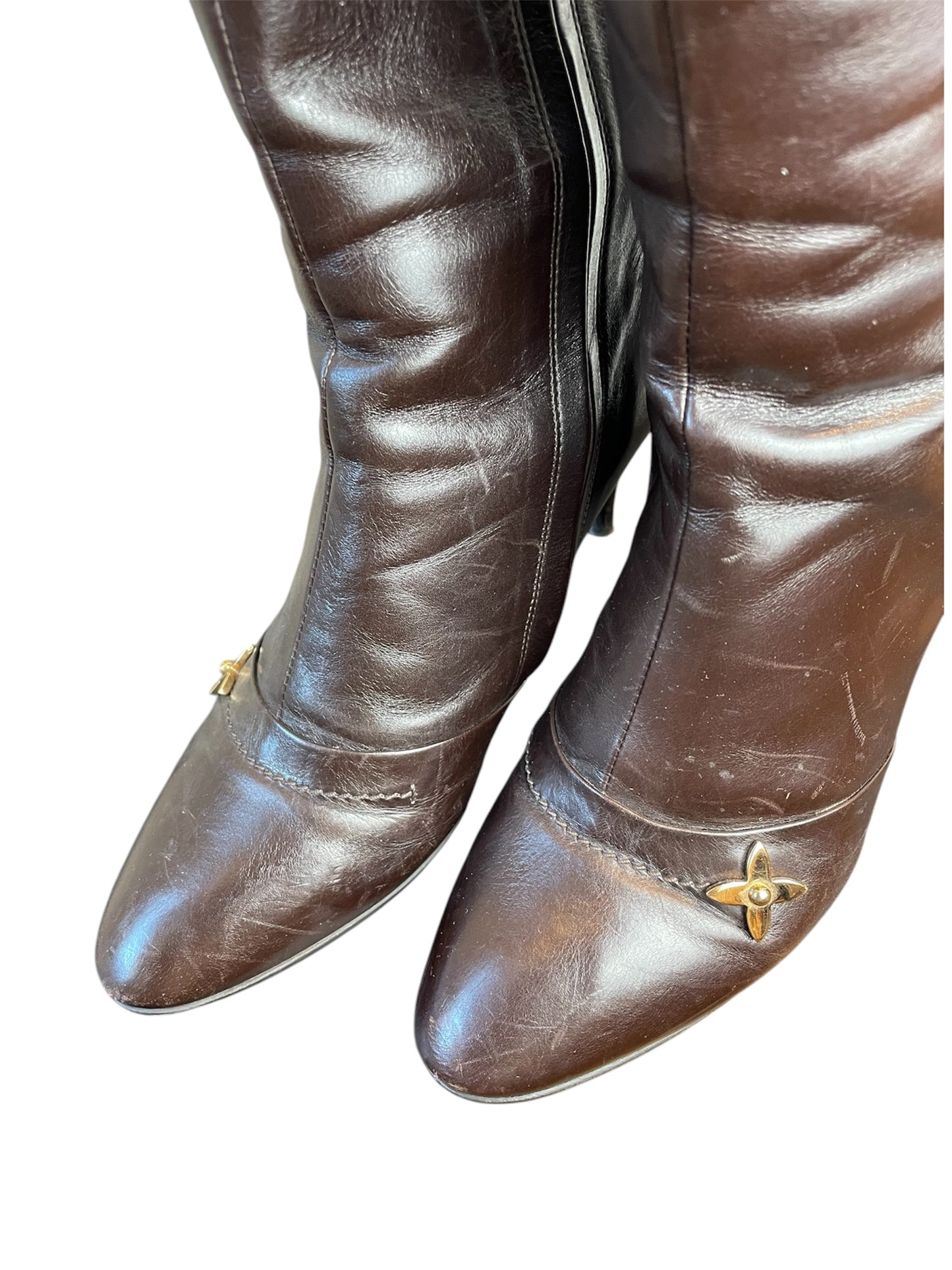 Bottes en cuir Louis Vuitton