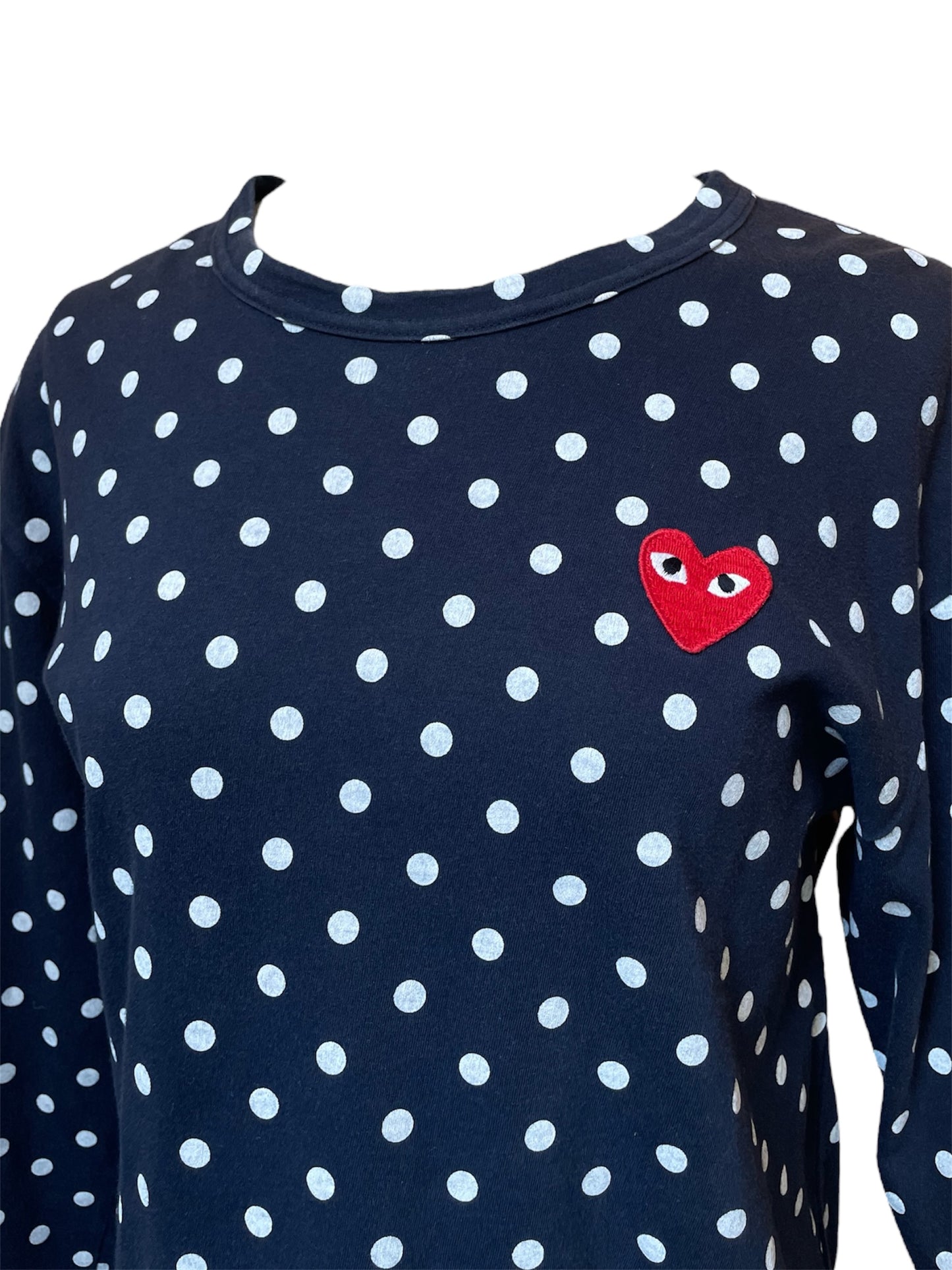 T-shirt manche longue pois Play Comme des Garçons