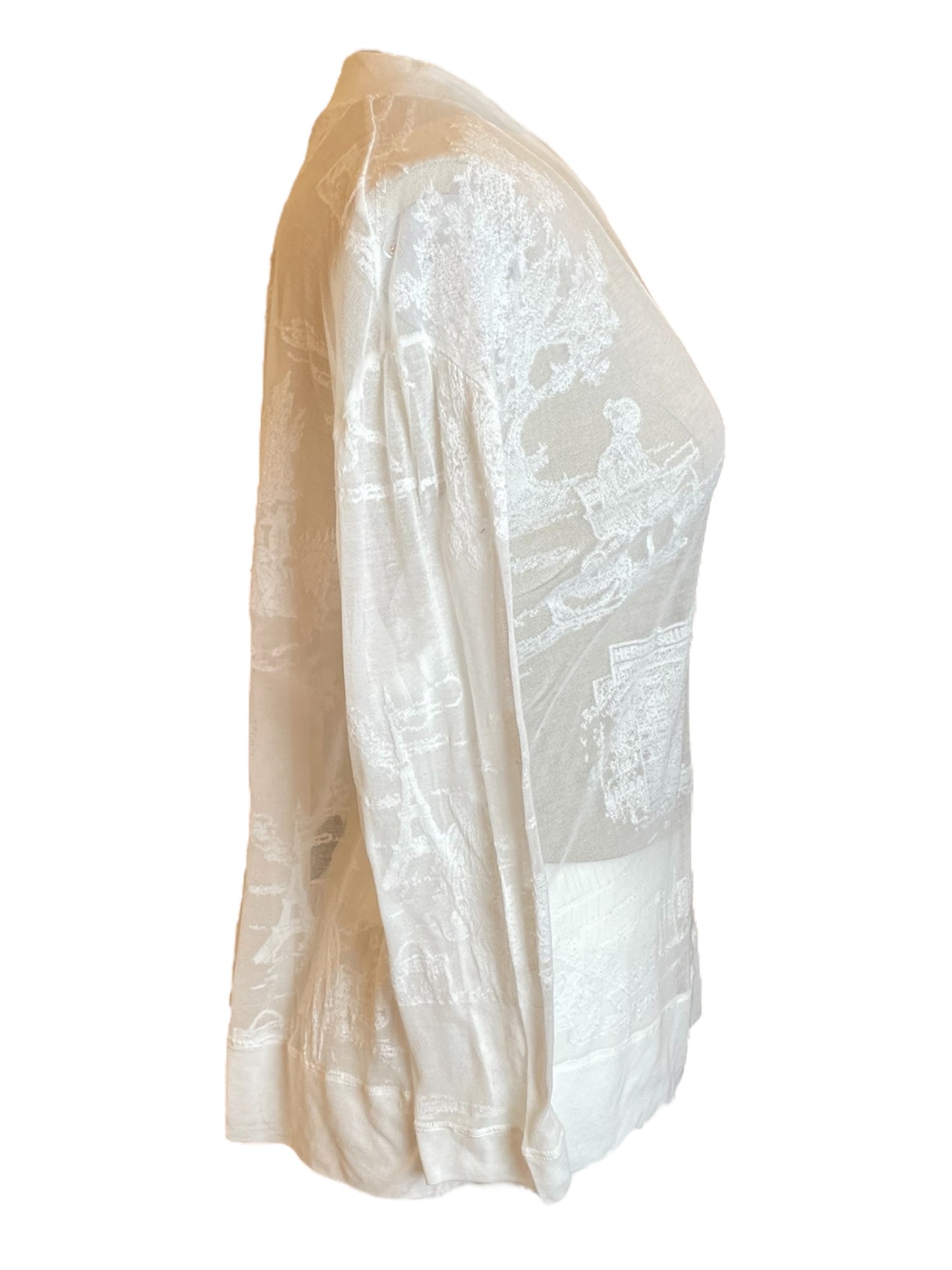 Long-sleeved white top Hermès