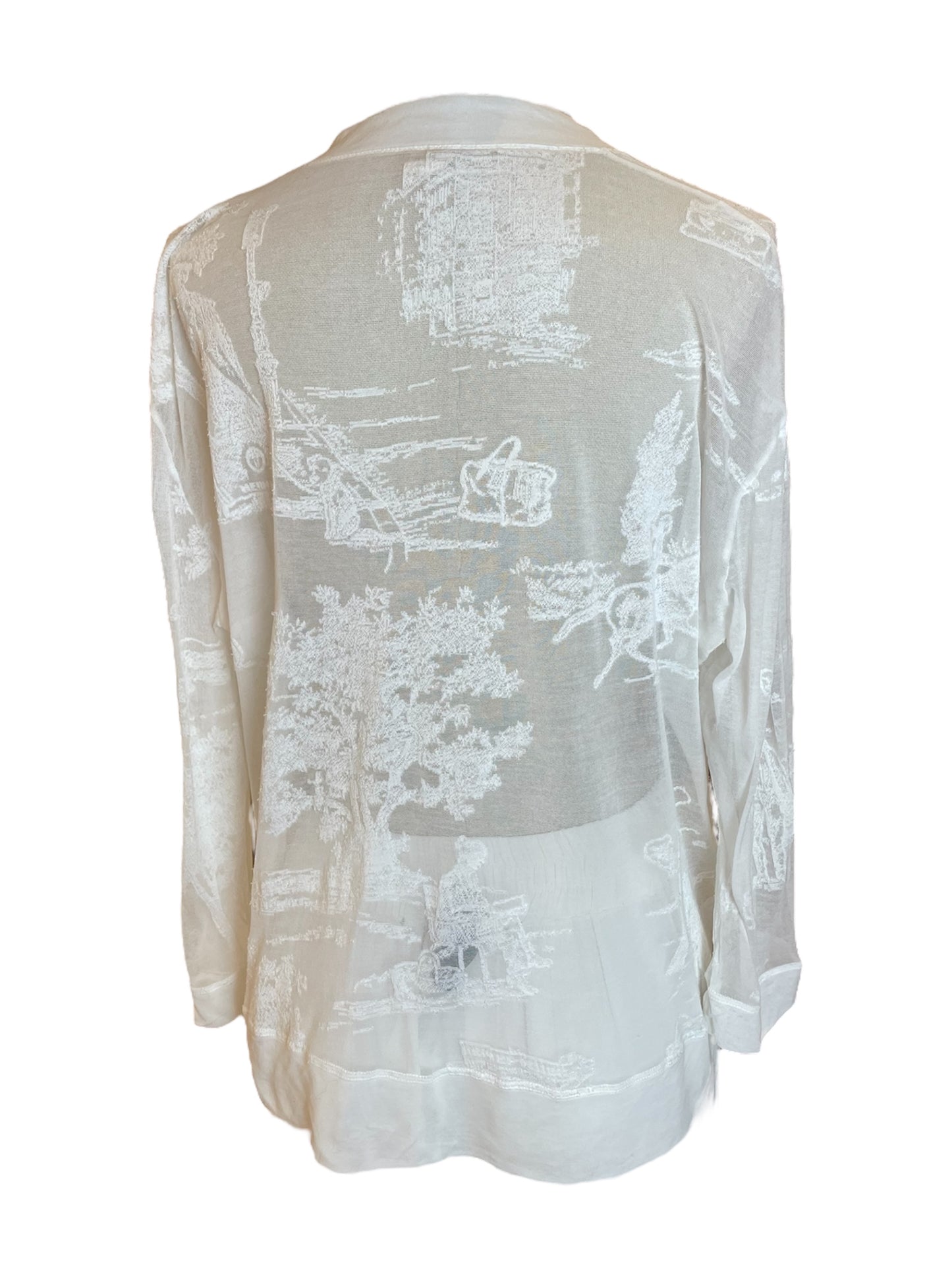Long-sleeved white top Hermès