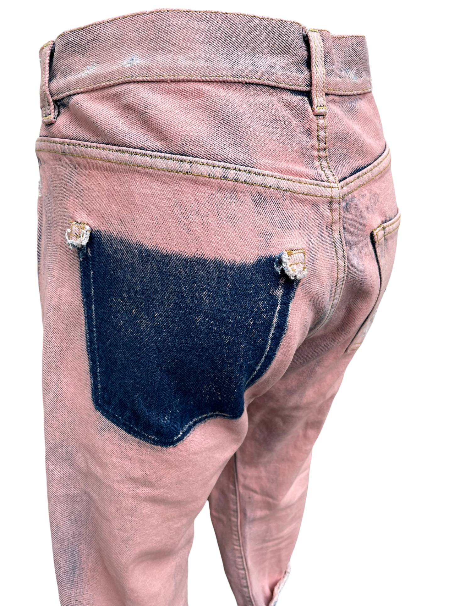 R13 Distressed Pink Jeans