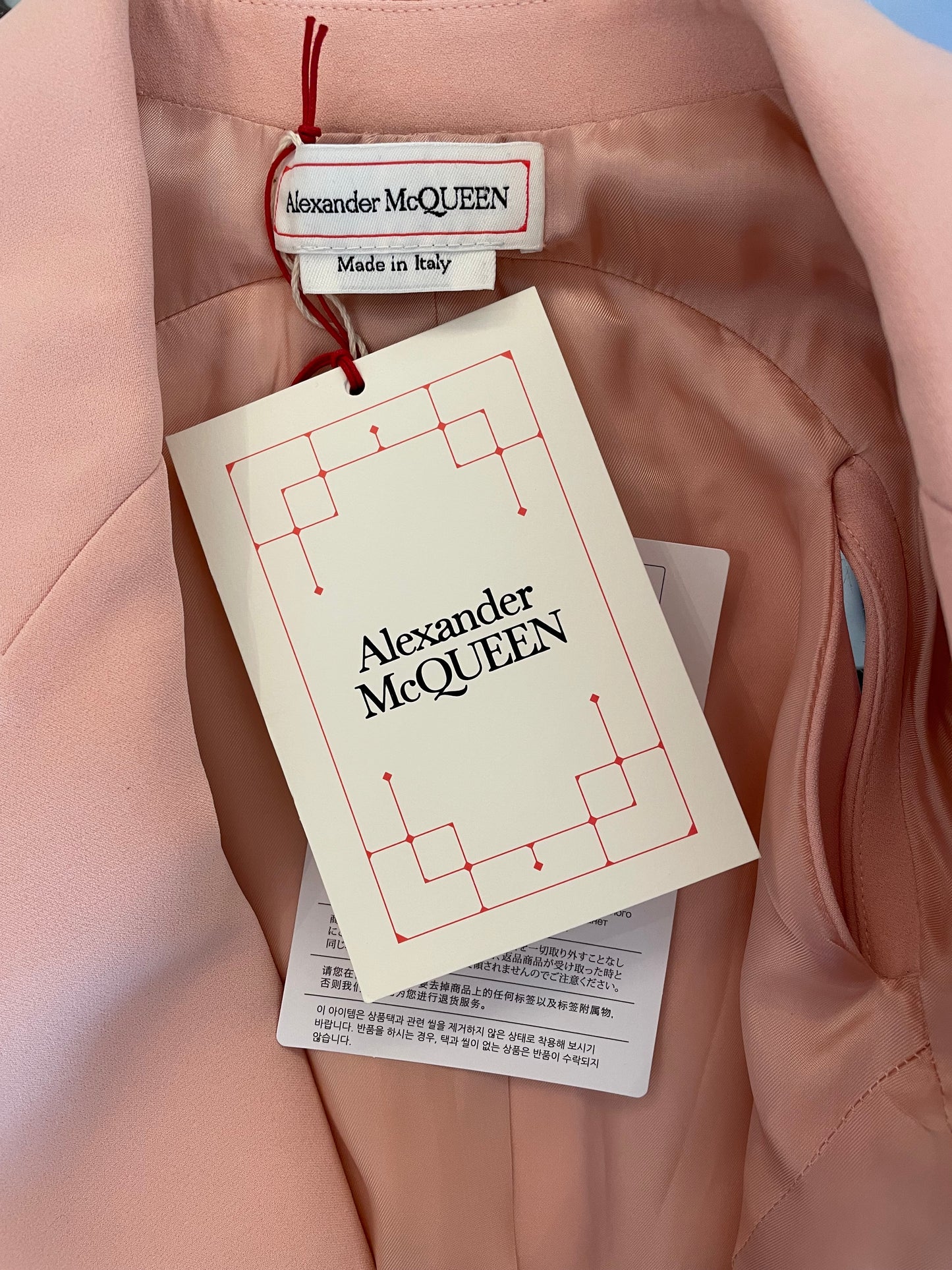Alexander McQueen Pink Tailored Jacket