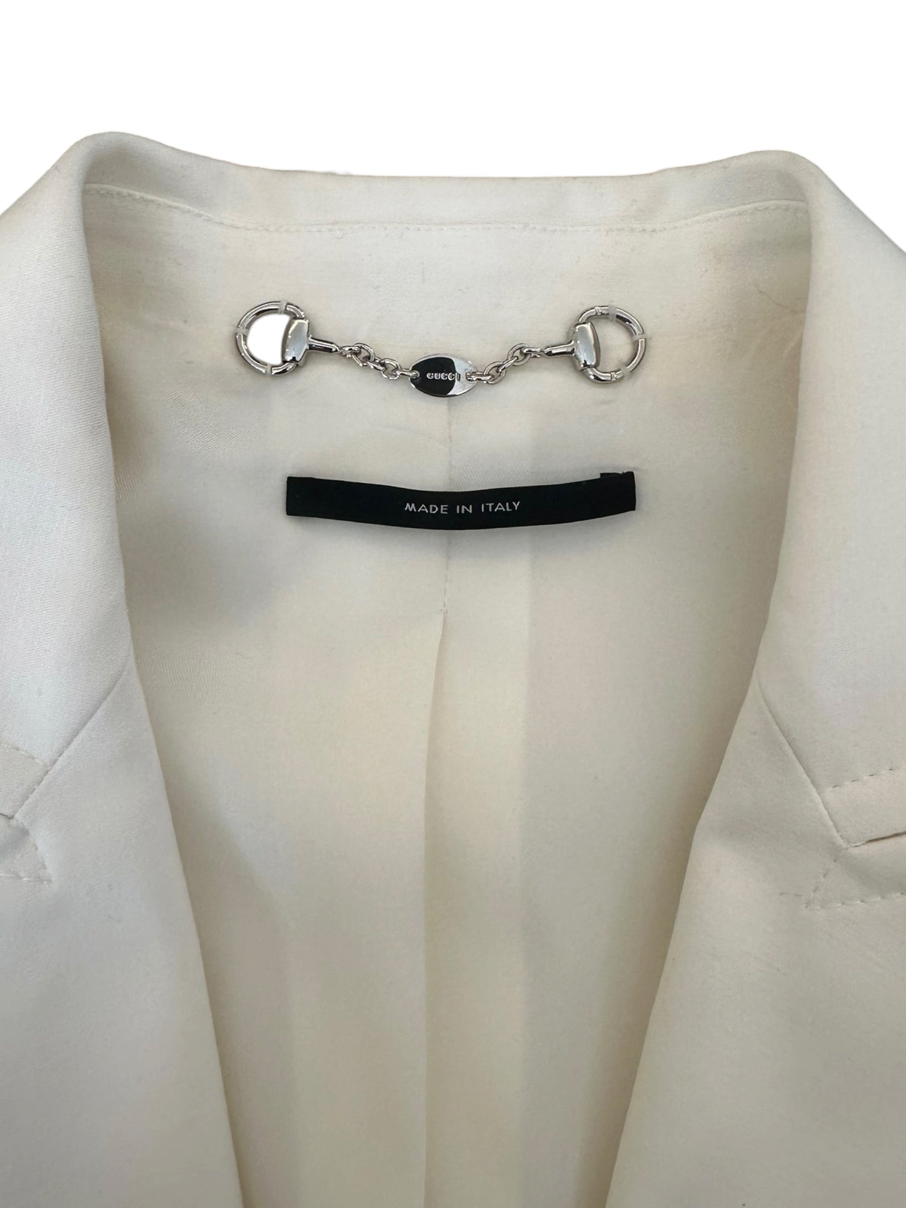 Veste de blazer blanche Gucci