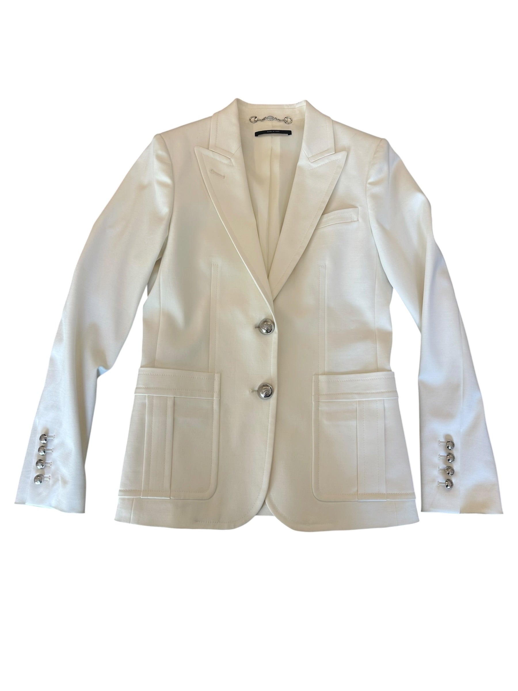 Veste de blazer blanche Gucci