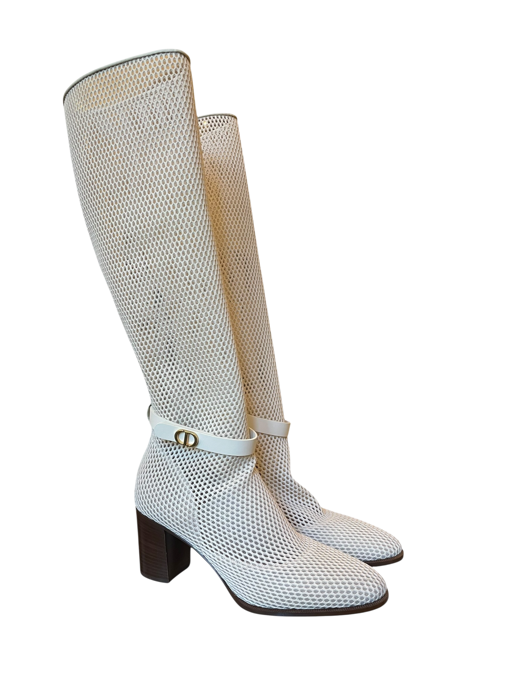 Bottes hautes Dior en résille