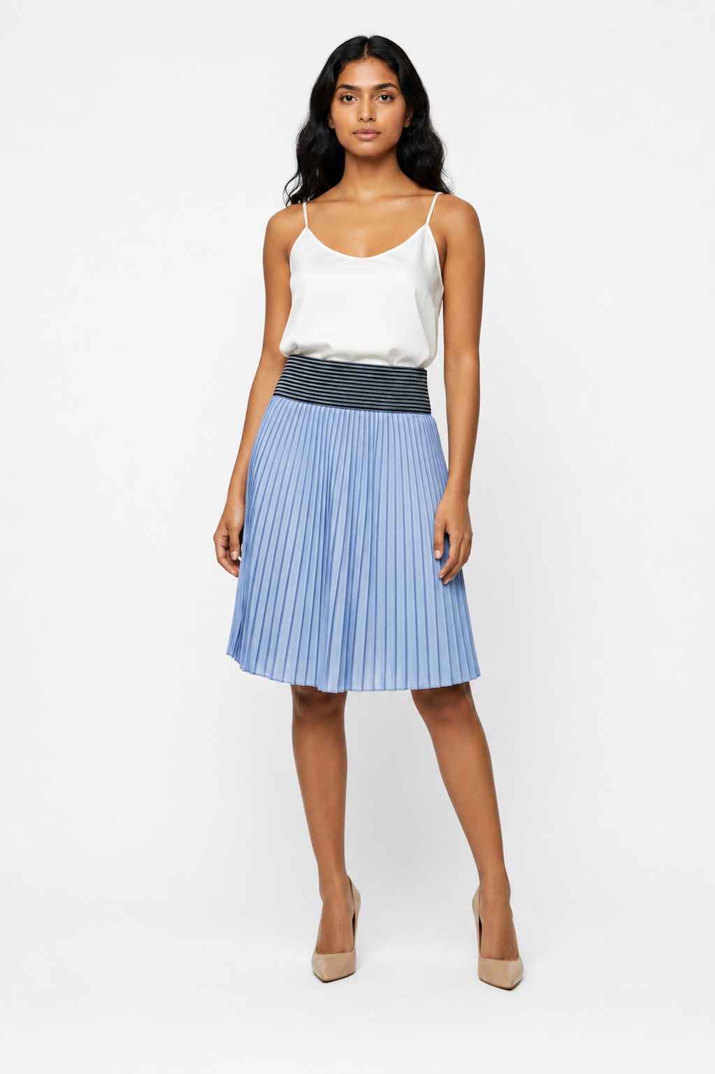 Jupe midi plissée Chanel