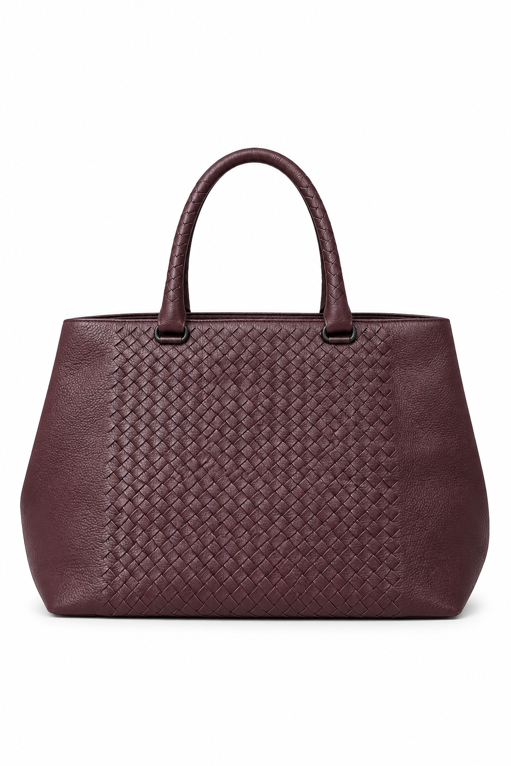 Sac fourre-tout Bottega Veneta en cuir Intrecciato bordeaux