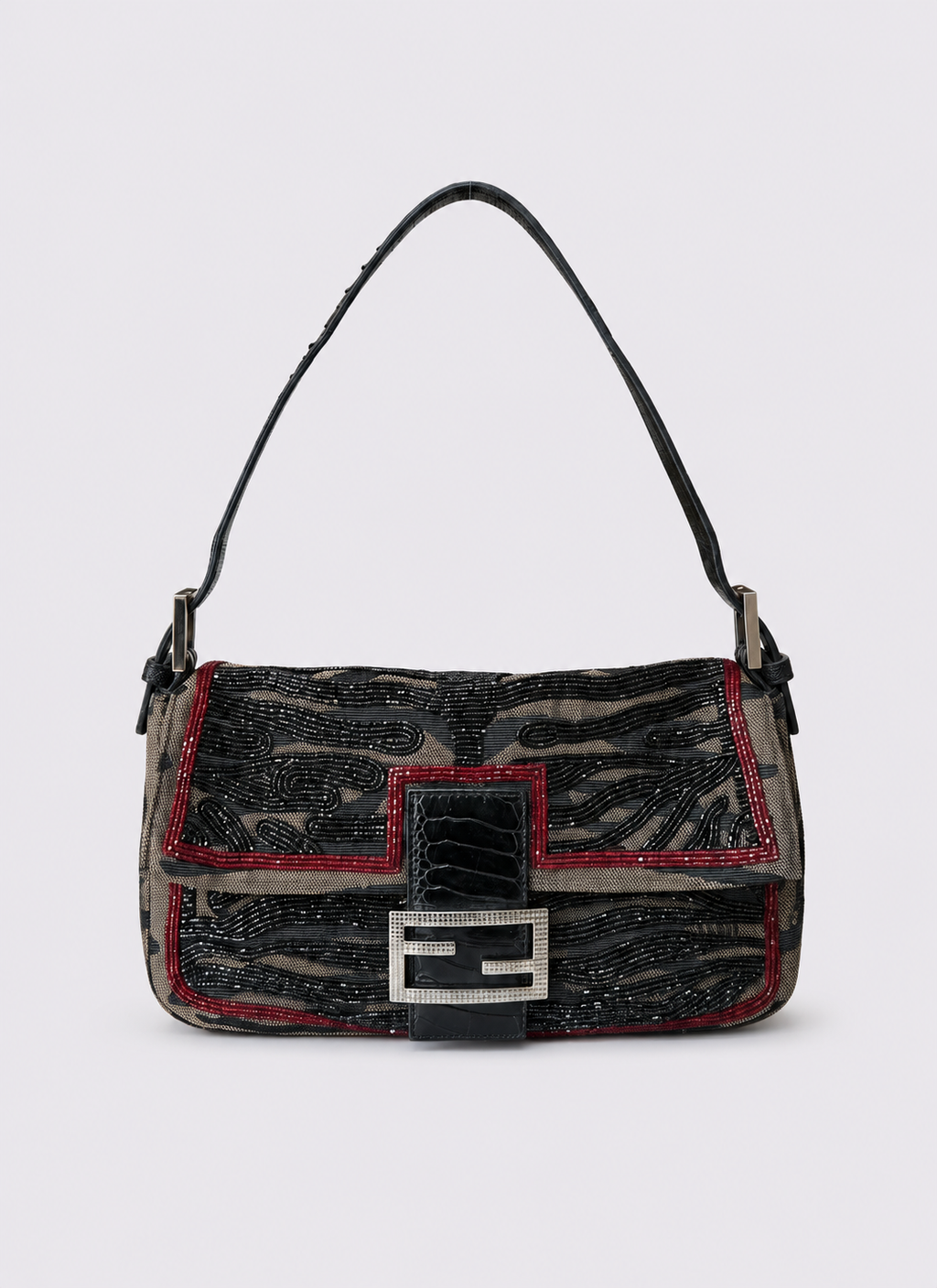 Sac à main Fendi Vintage Baguette brodé de perles