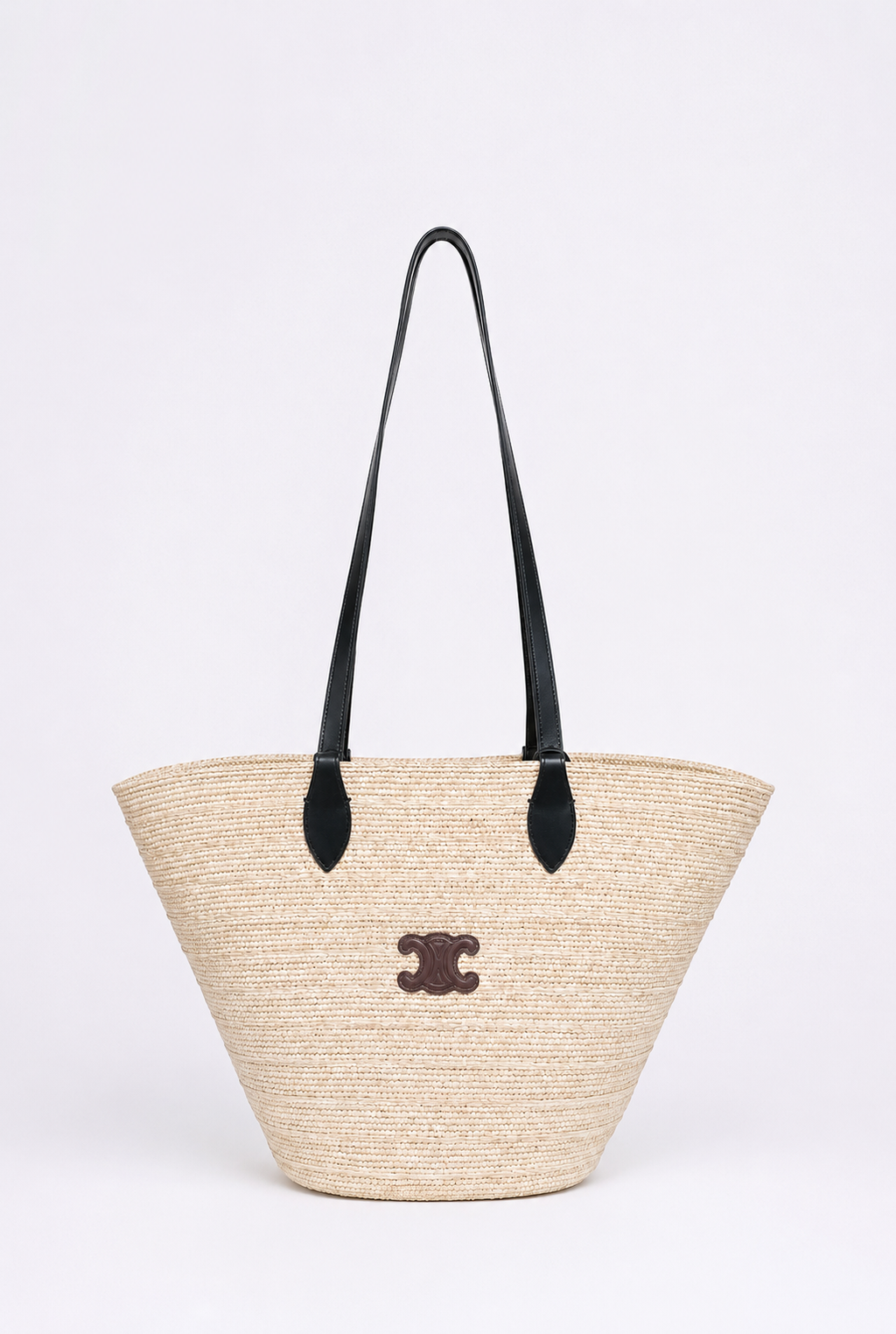 Celine Large Raffia Basket Tote Bag