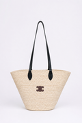 Celine Large Raffia Basket Tote Bag