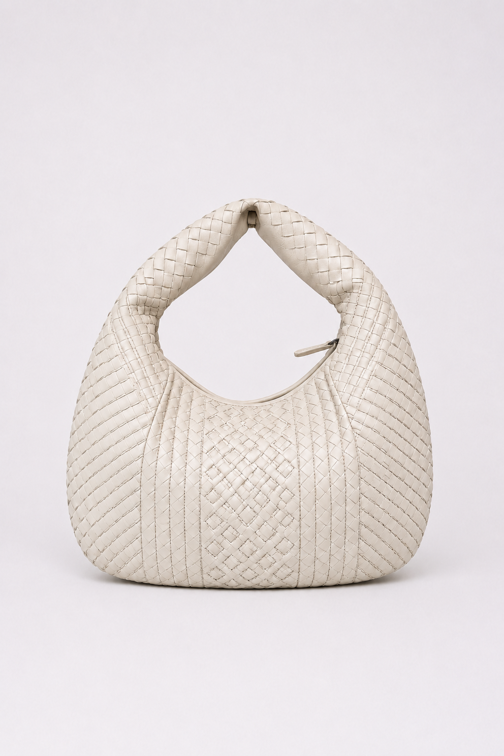 Sac hobo Bottega Veneta en cuir Intrecciato poudre