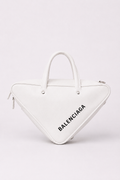 Balenciaga Triangle Bag White Leather
