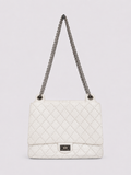Chanel Reissue 2.55 Medium Flap Bag White Quilted Leather