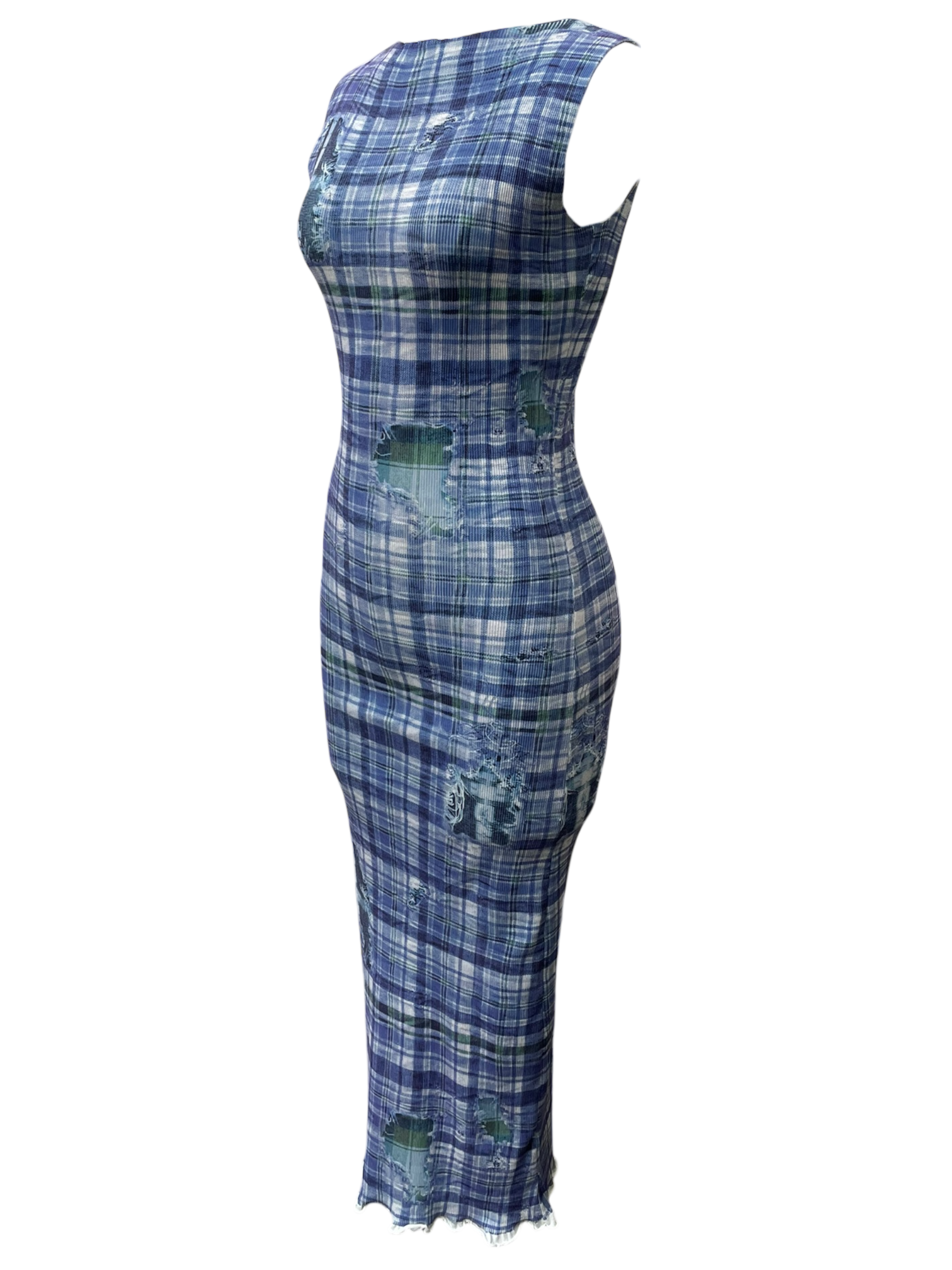 Acne Studios Blue Plaid Midi Dress Size 38 | Les Enfants d'douard Les Enfants d'Edouard Acne Studios Blue Plaid Midi Dress Size 38 | Les Enfants d'douard Les Enfants d'Edouard