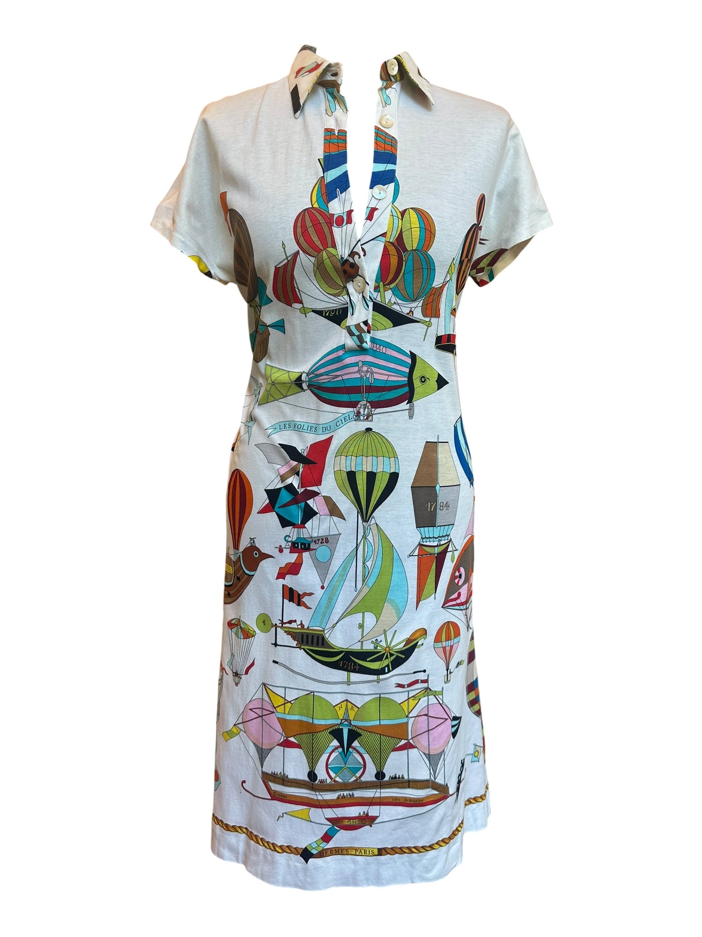 Hermès - Robe en Jersey « Les Folies du Ciel »