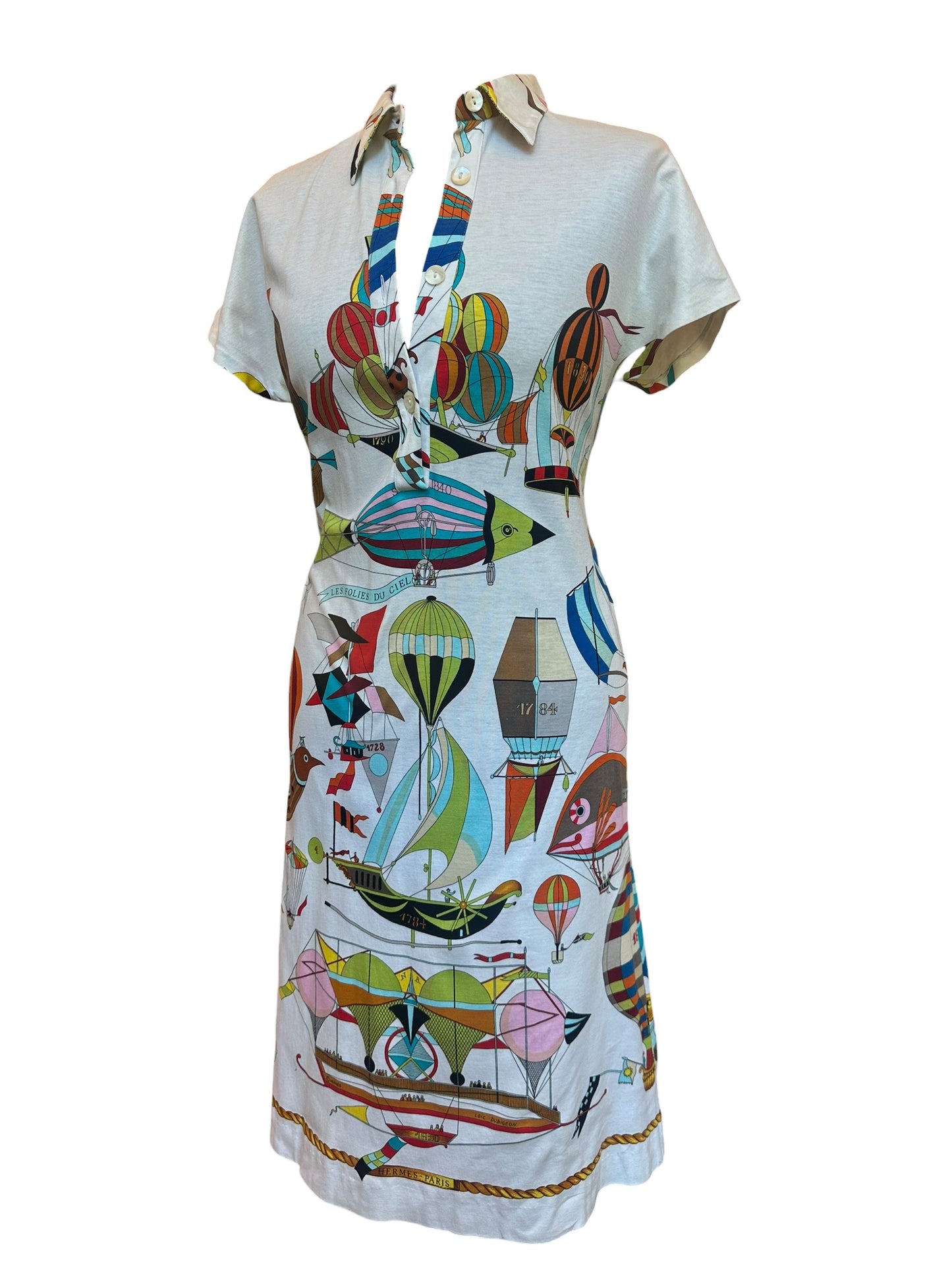 Hermès - Robe en Jersey « Les Folies du Ciel »