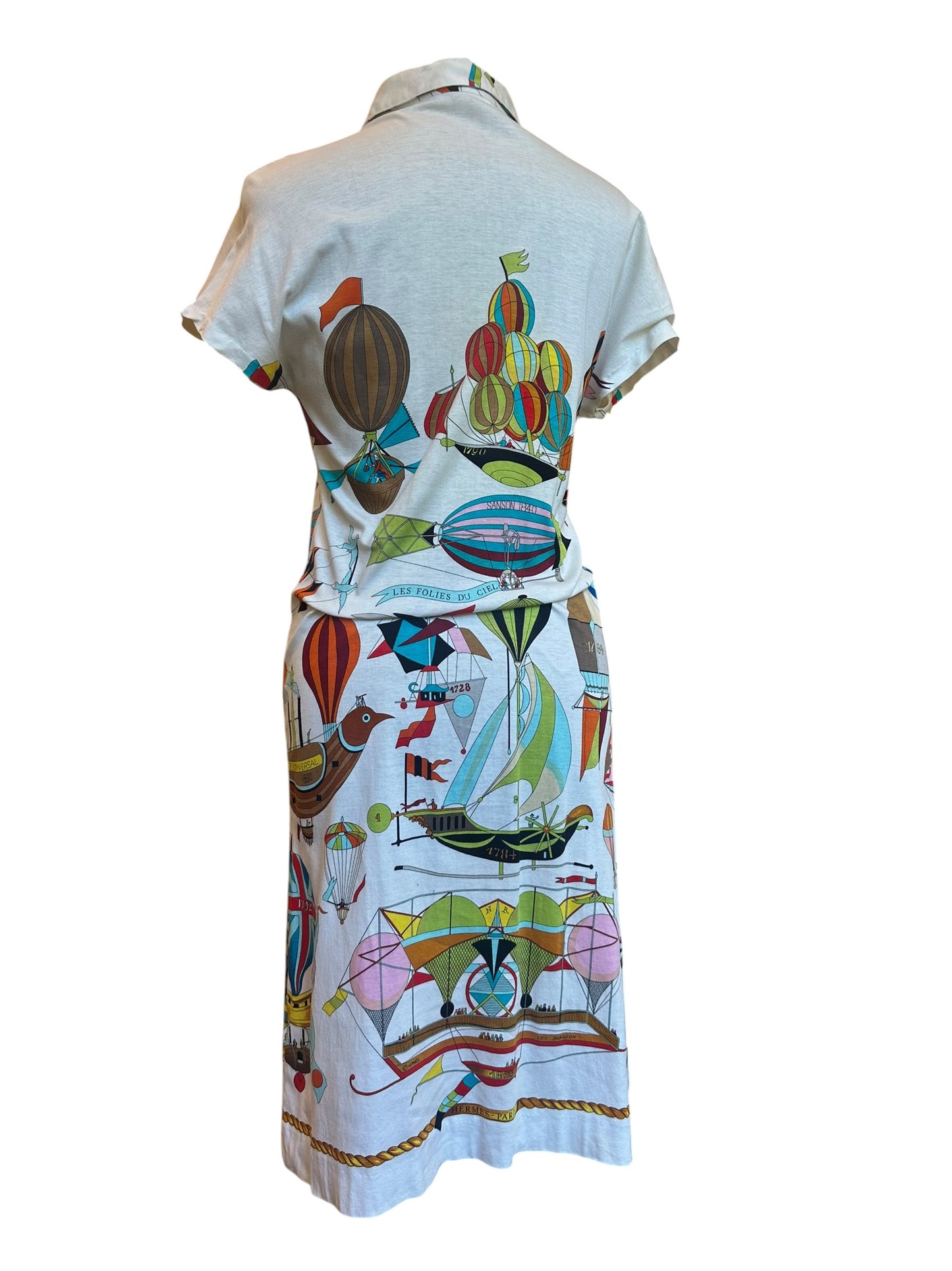 Hermès - Robe en Jersey « Les Folies du Ciel »