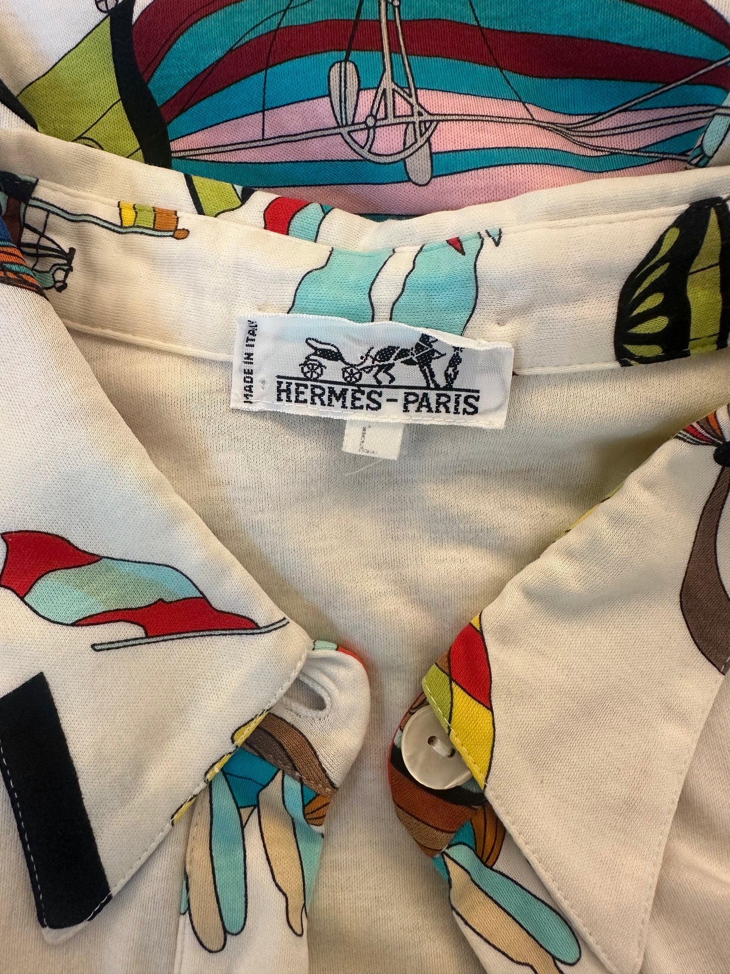 Hermès - Robe en Jersey « Les Folies du Ciel »