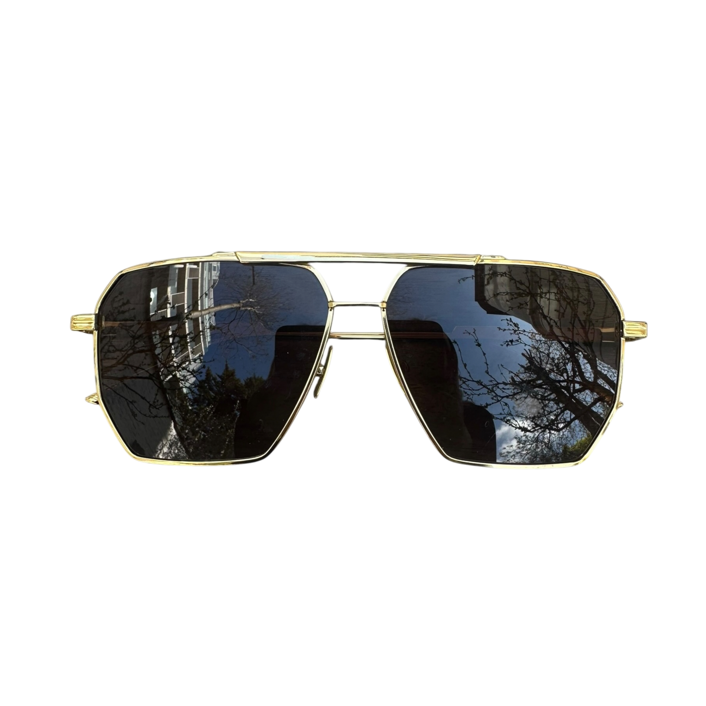 Bottega Veneta - Gold Aviator Sunglasses