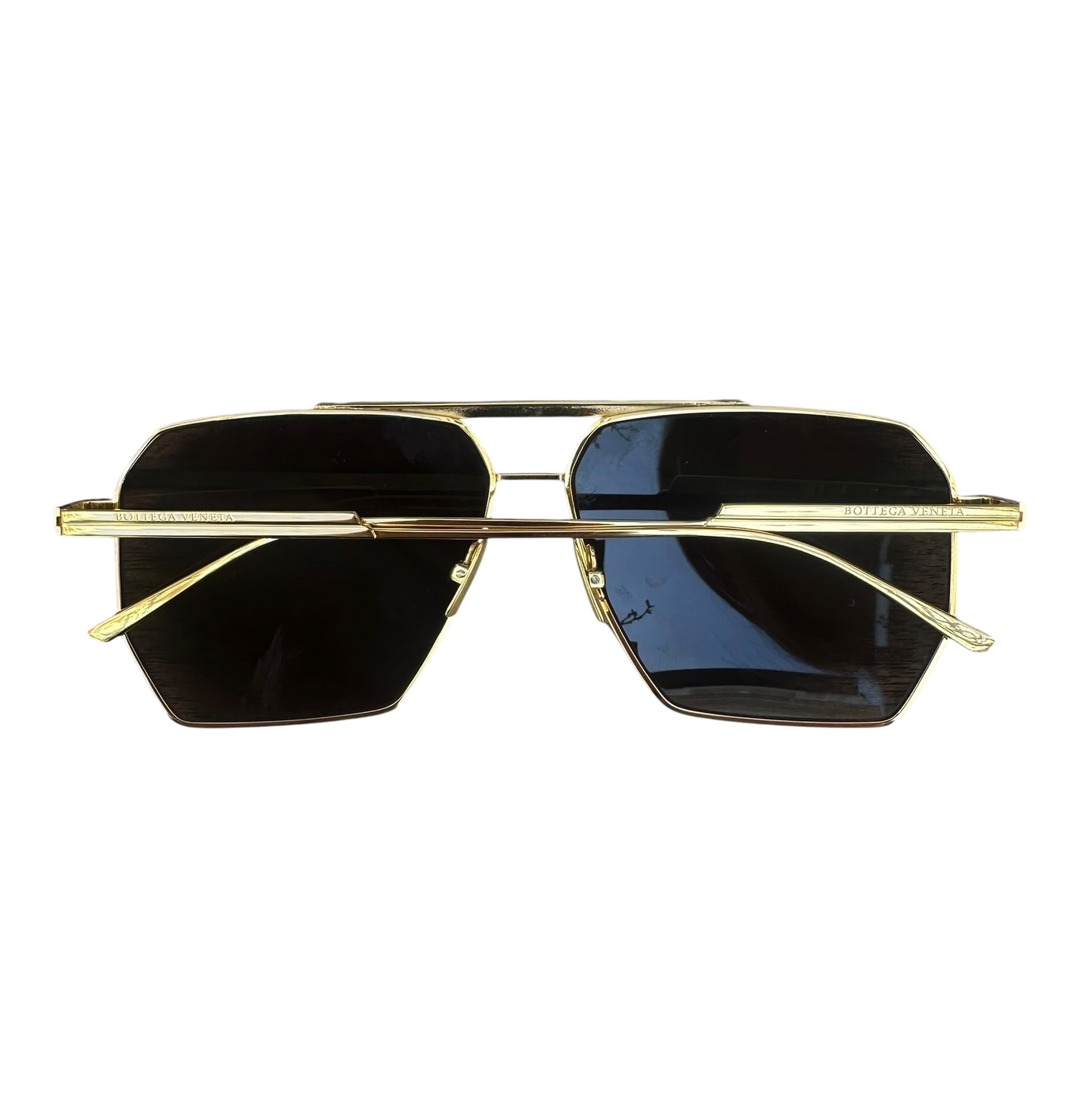 Bottega Veneta - Gold Aviator Sunglasses