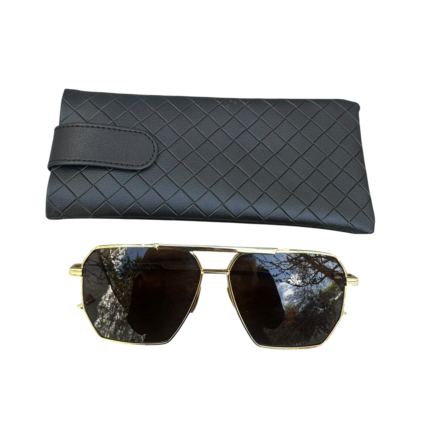 Bottega Veneta - Gold Aviator Sunglasses