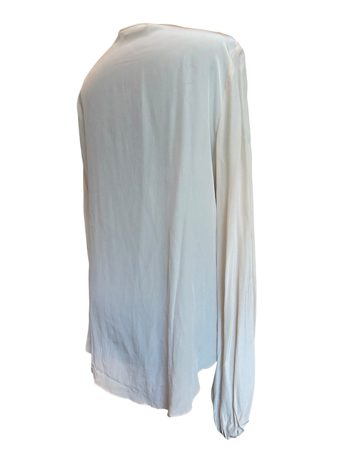 Givenchy - Blouse en soie nude à volants