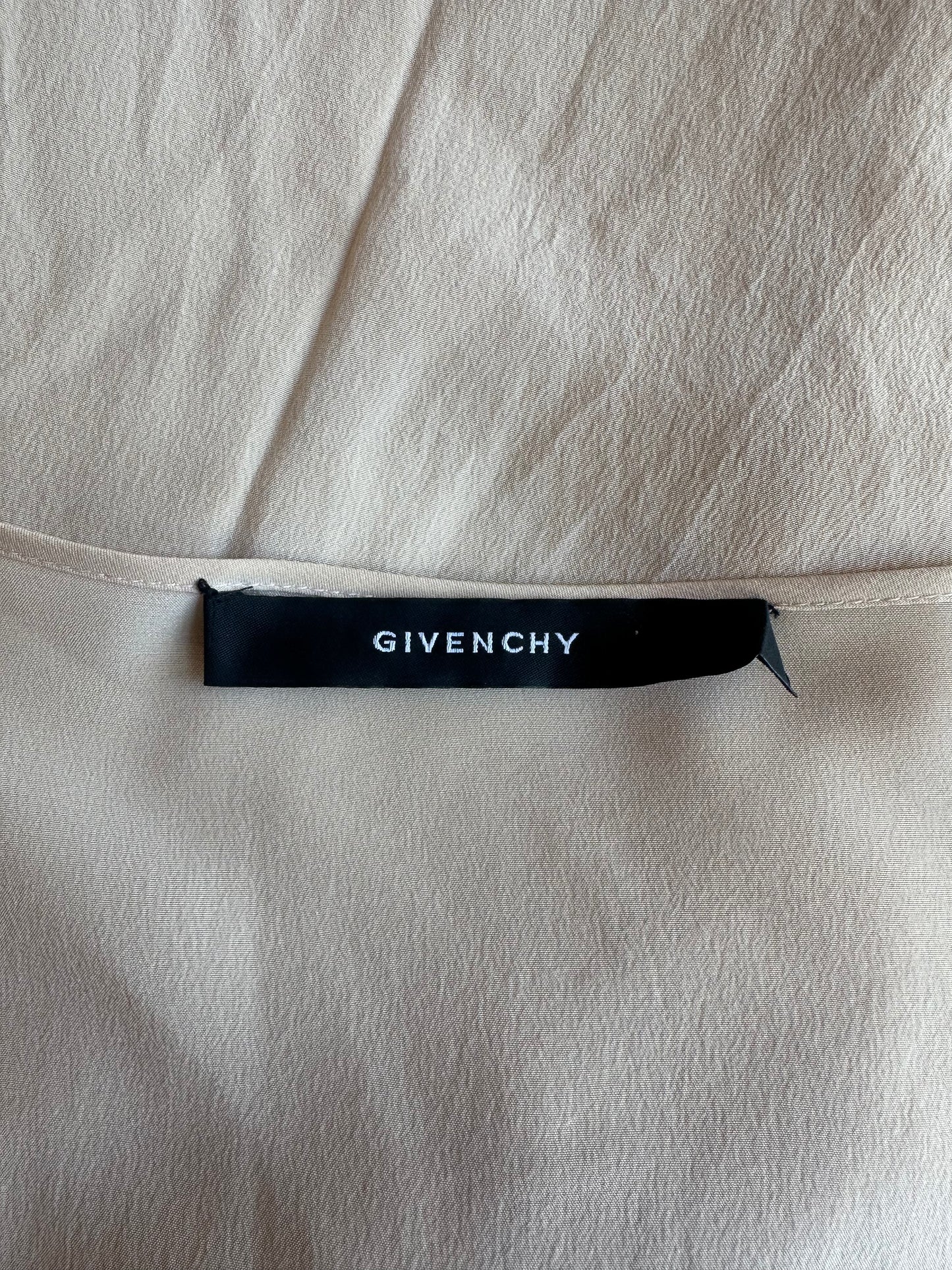 Givenchy - Blouse en soie nude à volants