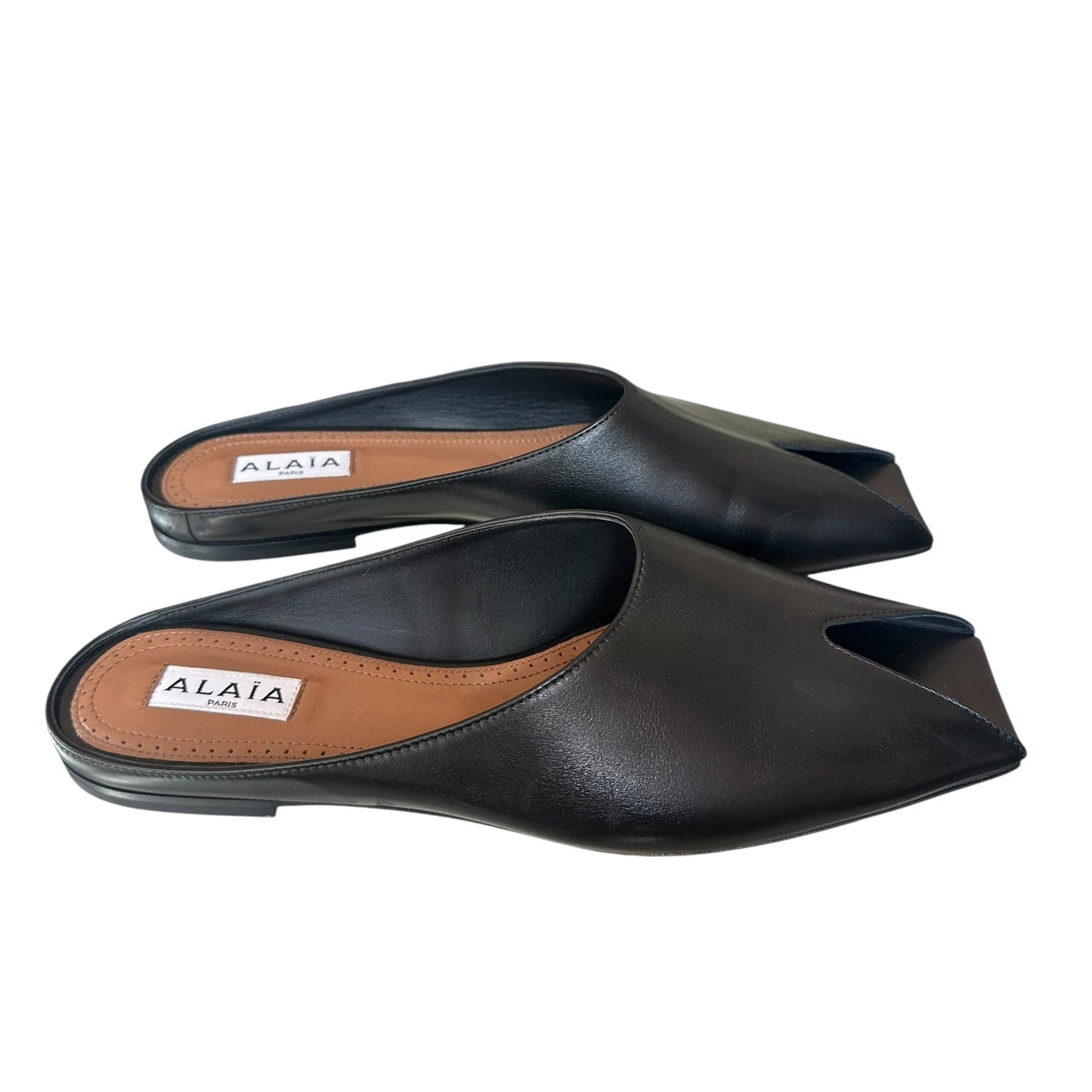 Alaïa - Mules noires à bout carré