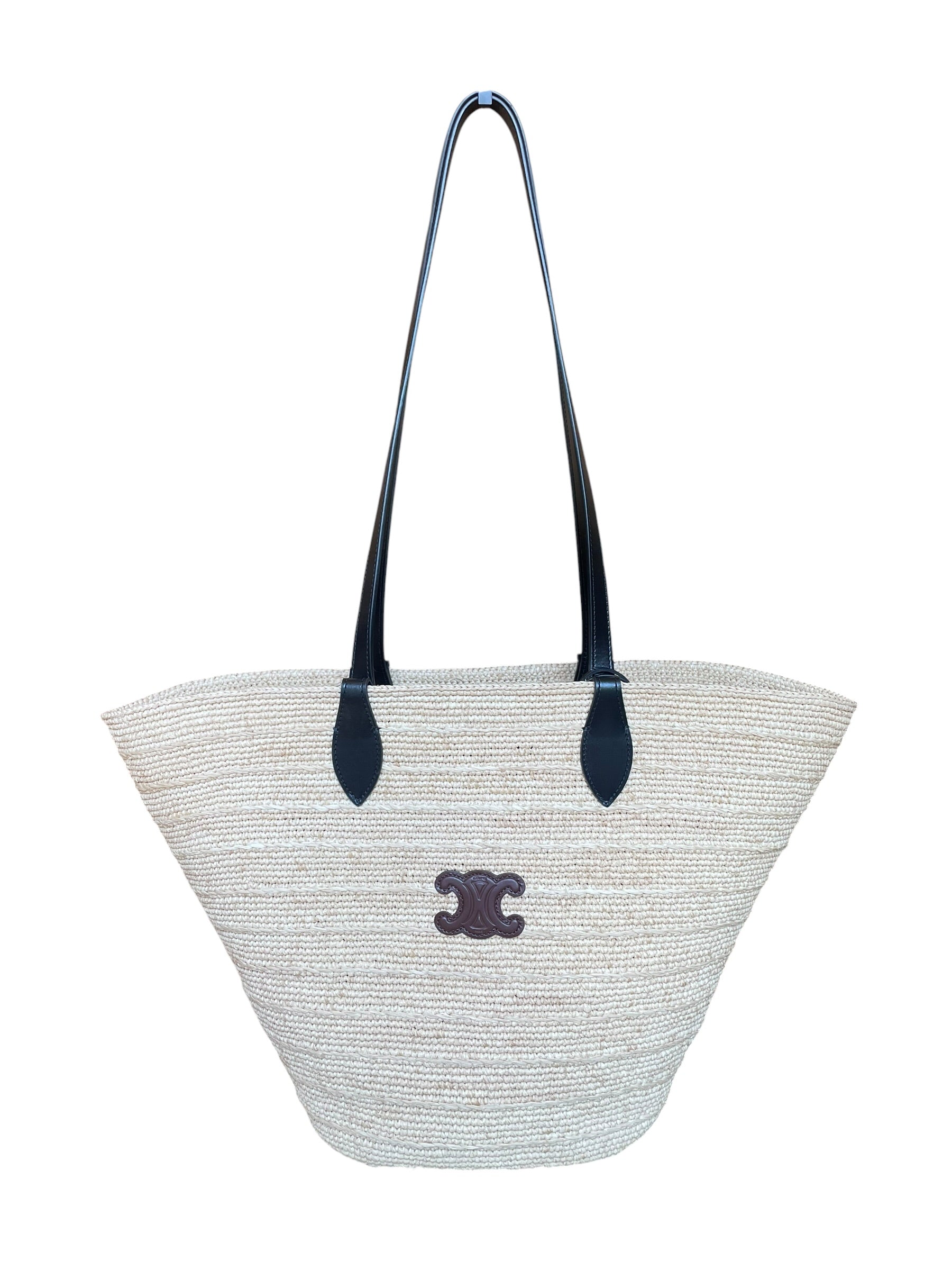 Sac cabas Celine en raphia, grand modèle