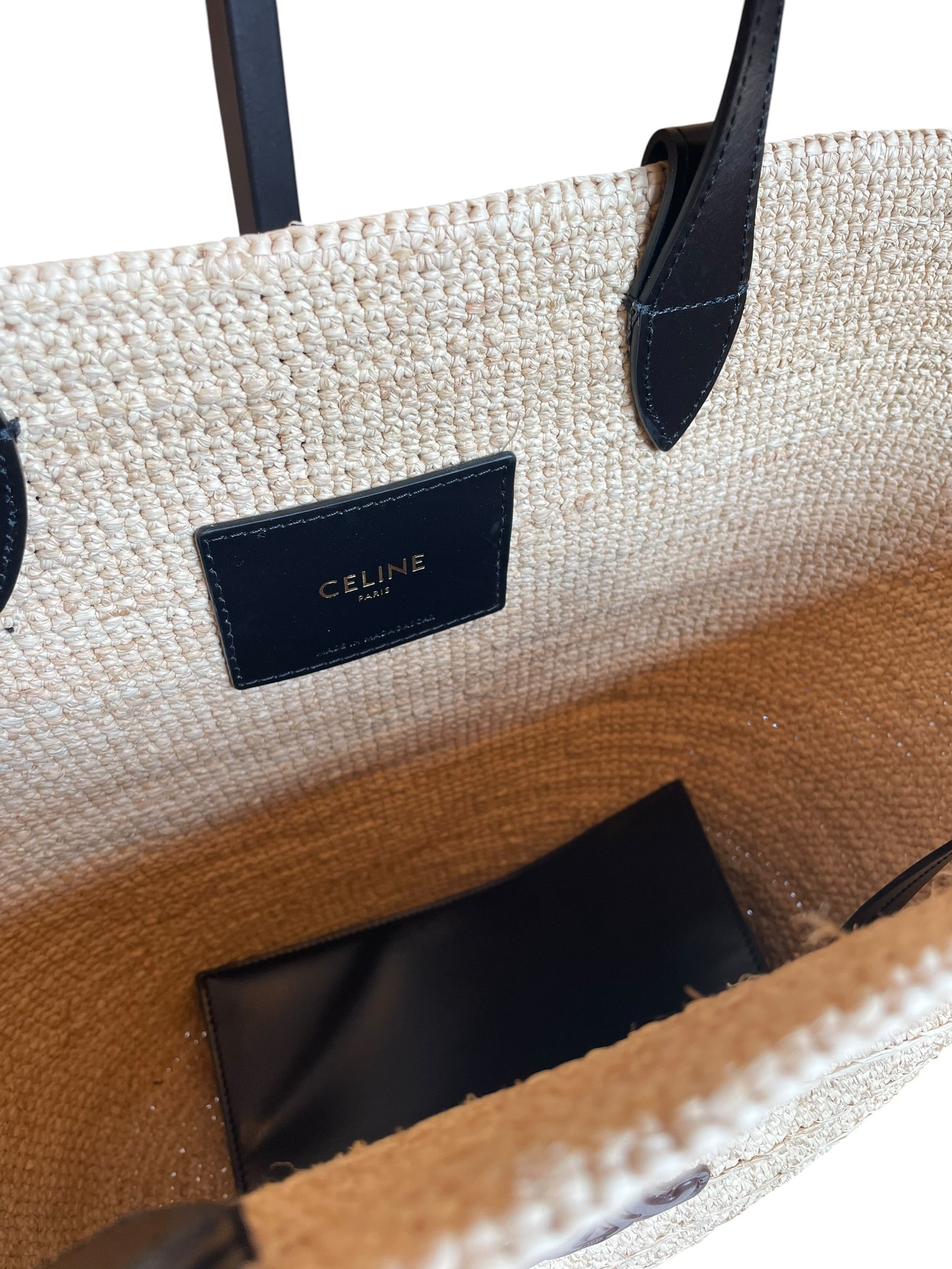 Sac cabas Celine en raphia, grand modèle